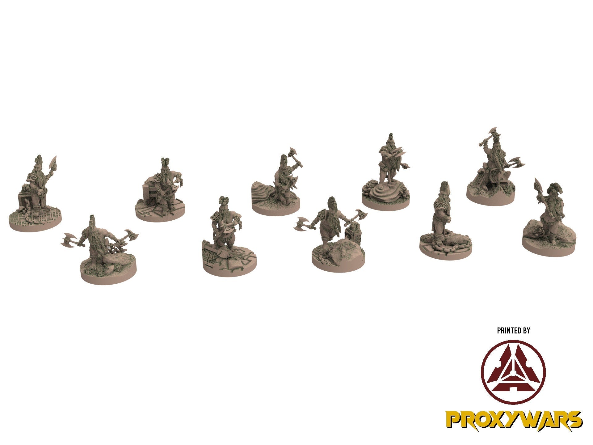 Dwarf Dragonkiller - 28mm Dwarfs seekers 3 staffs 17 troops, Fantasy, Insular Kingdom 9th Age, Fantasy Battle Oldhammer, King of war, D&D