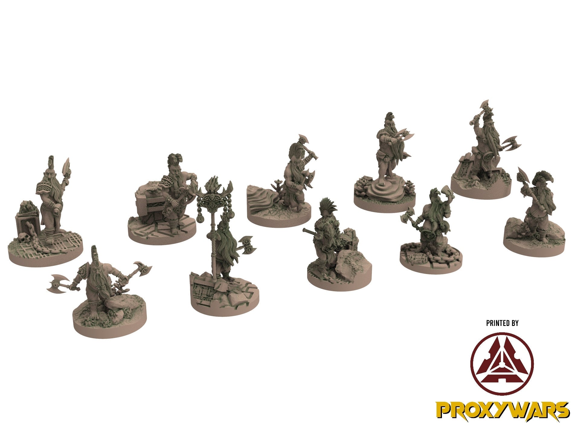 Dwarf Dragonkiller - 32mm Dwarfs seekers 10 troops, Fantasy, Insular Kingdom usable for 9th Age, Fantasy Battle, Oldhammer, King of war, D&D