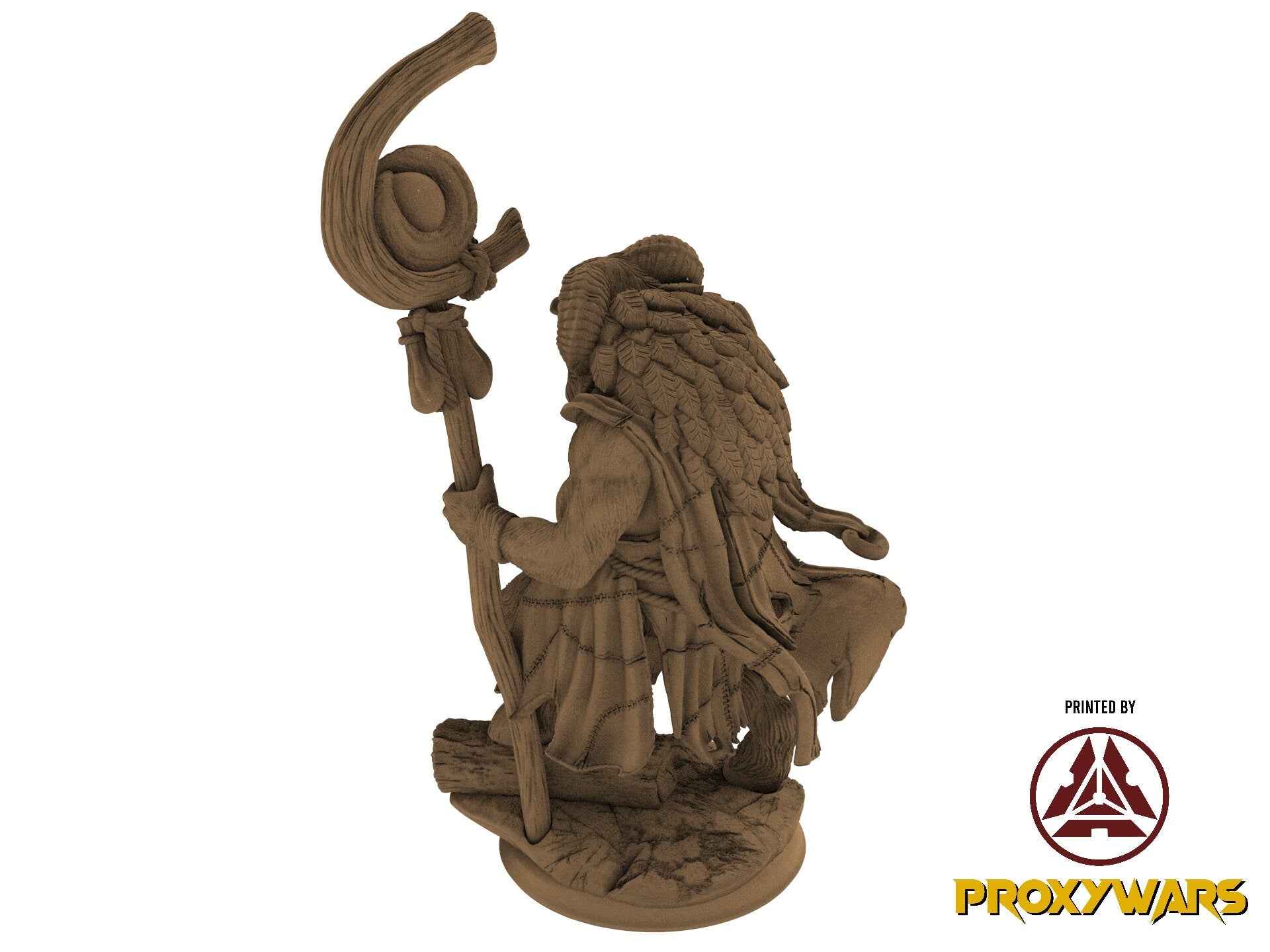 Grimoires of madness - Hero - Goatfolk Wizard (25 mm), forbidden magics, Ennemy, Flesh of Gods, for Wargames, Dungeons & Dragons TTRPG