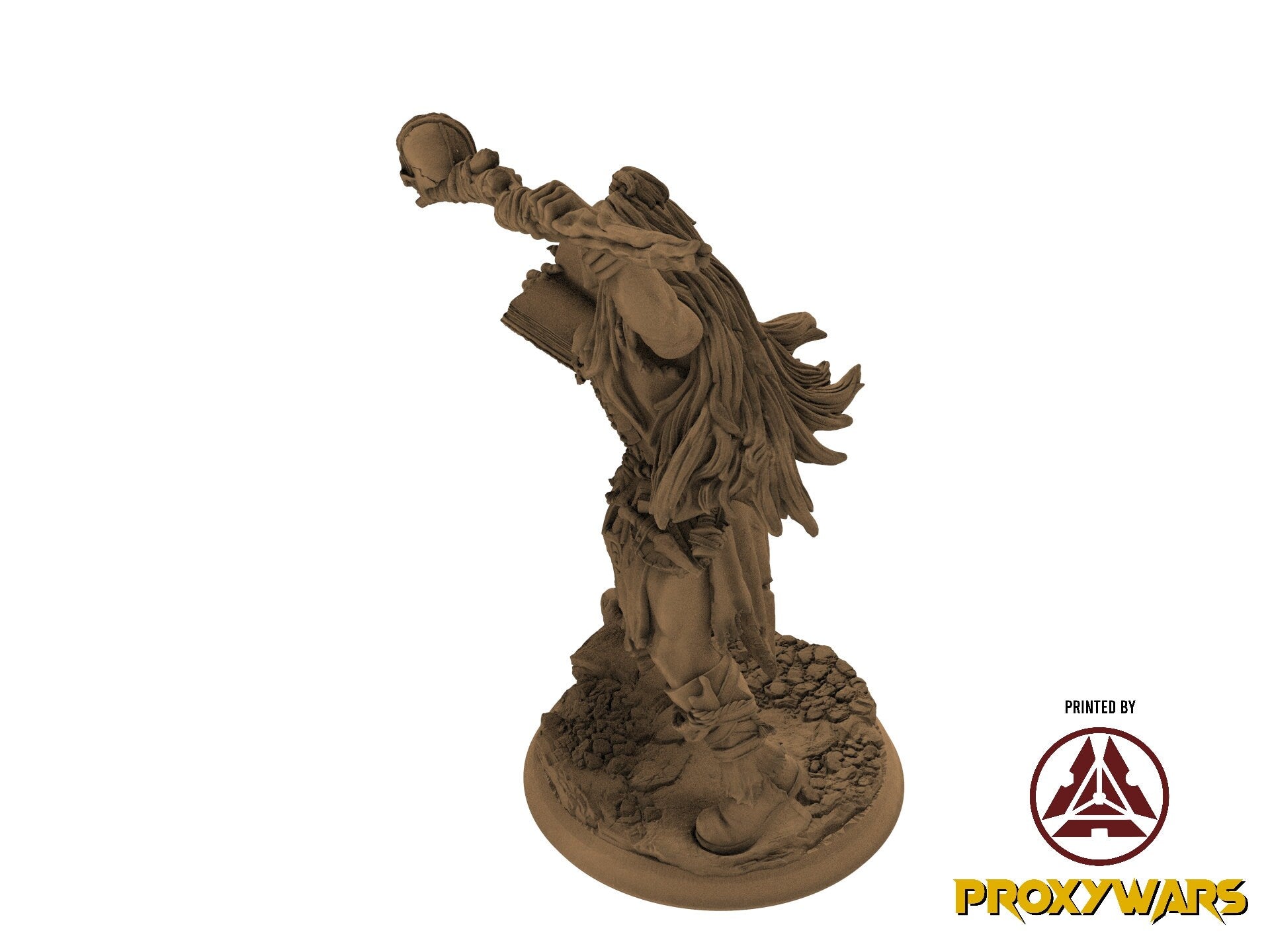 Grimoires of madness - Villain - Grammor Orc Sorcerer 25 mm, forbidden magics, Ennemy, Flesh of Gods, for Wargames, Dungeons & Dragons TTRPG