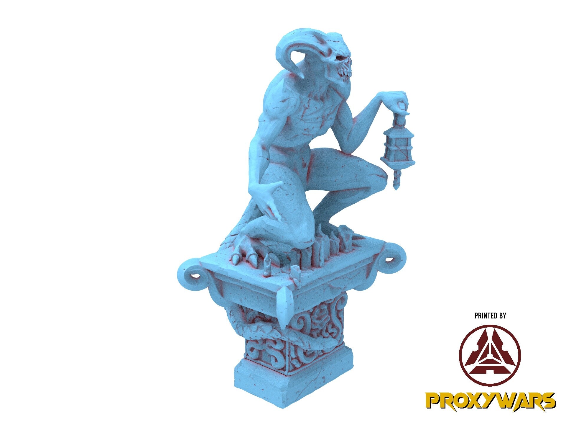 Echoes Of Corruption - Scenery - Demon Statue, light and darkness, Ennemy, Flesh of Gods, for Wargames, Dungeons & Dragons TTRPG