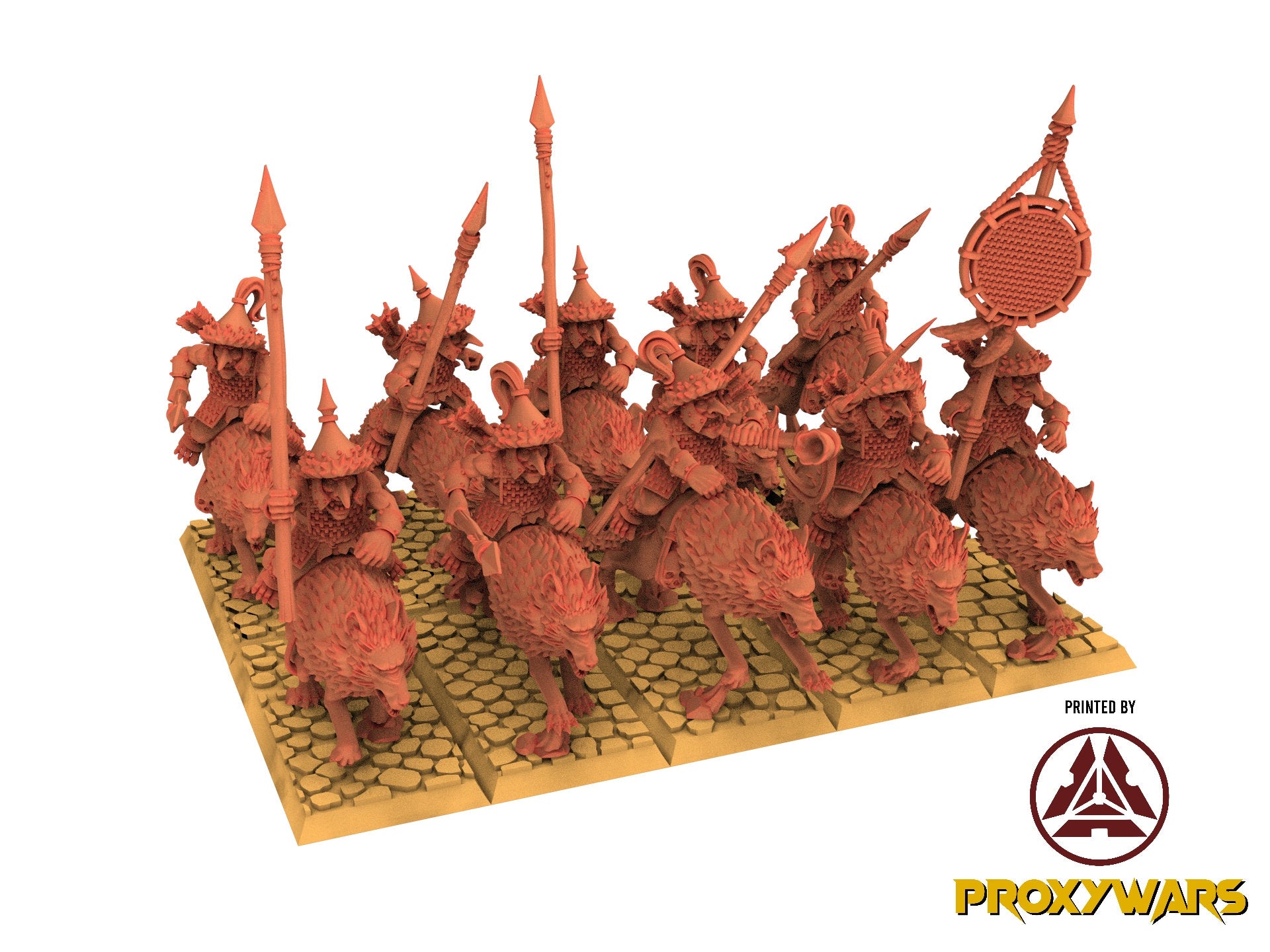 Orc & Goblin - Mounted Steppe Goblins - The Black horde, usable for Oldhammer, king of wars, 9th age