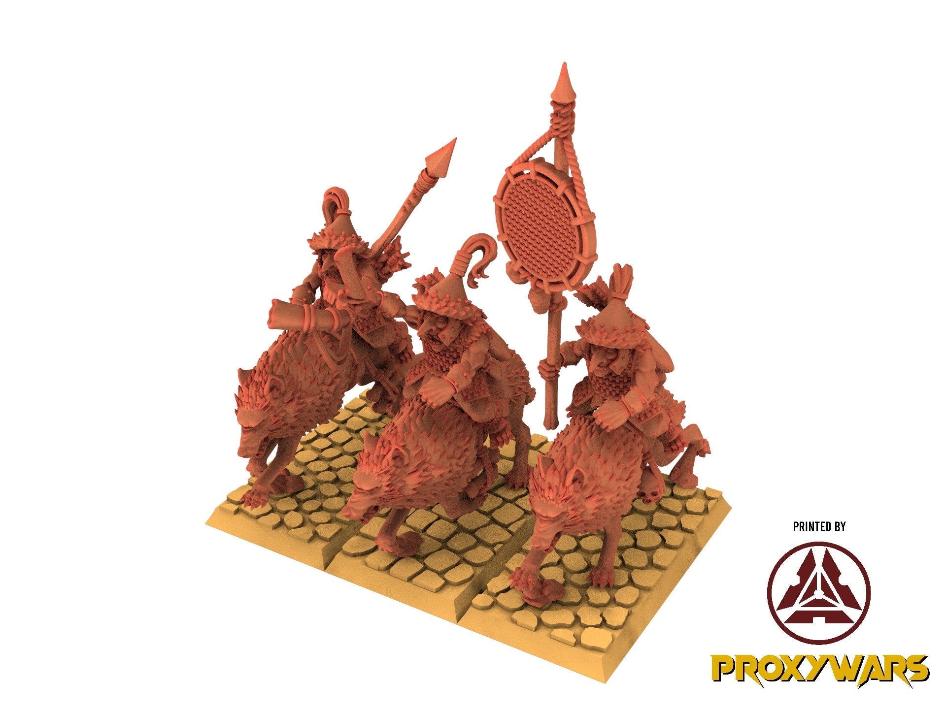 Orc & Goblin - Mounted Steppe Goblins - The Black horde, usable for Oldhammer, king of wars, 9th age