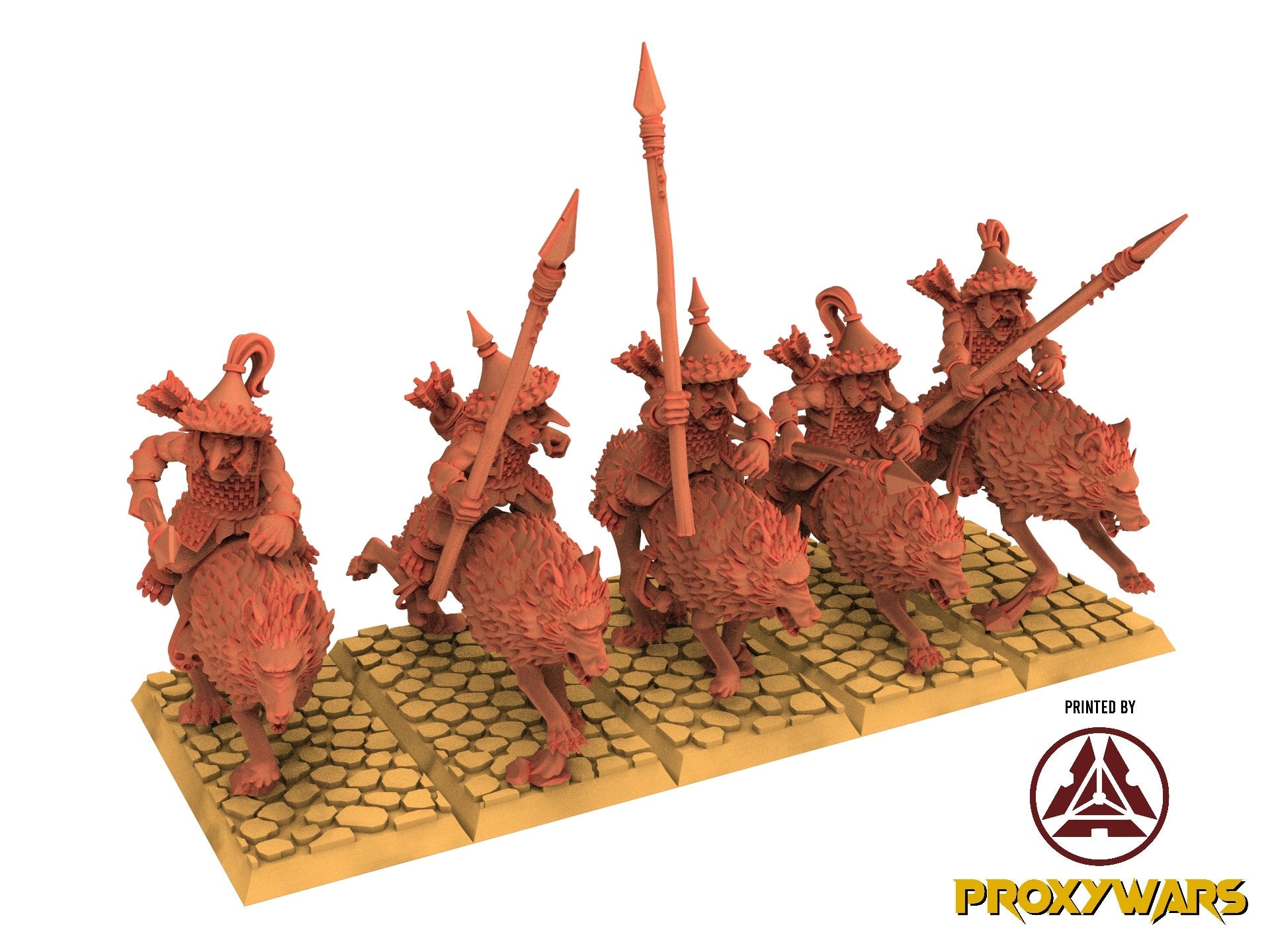 Orc & Goblin - Mounted Steppe Goblins - The Black horde, usable for Oldhammer, king of wars, 9th age