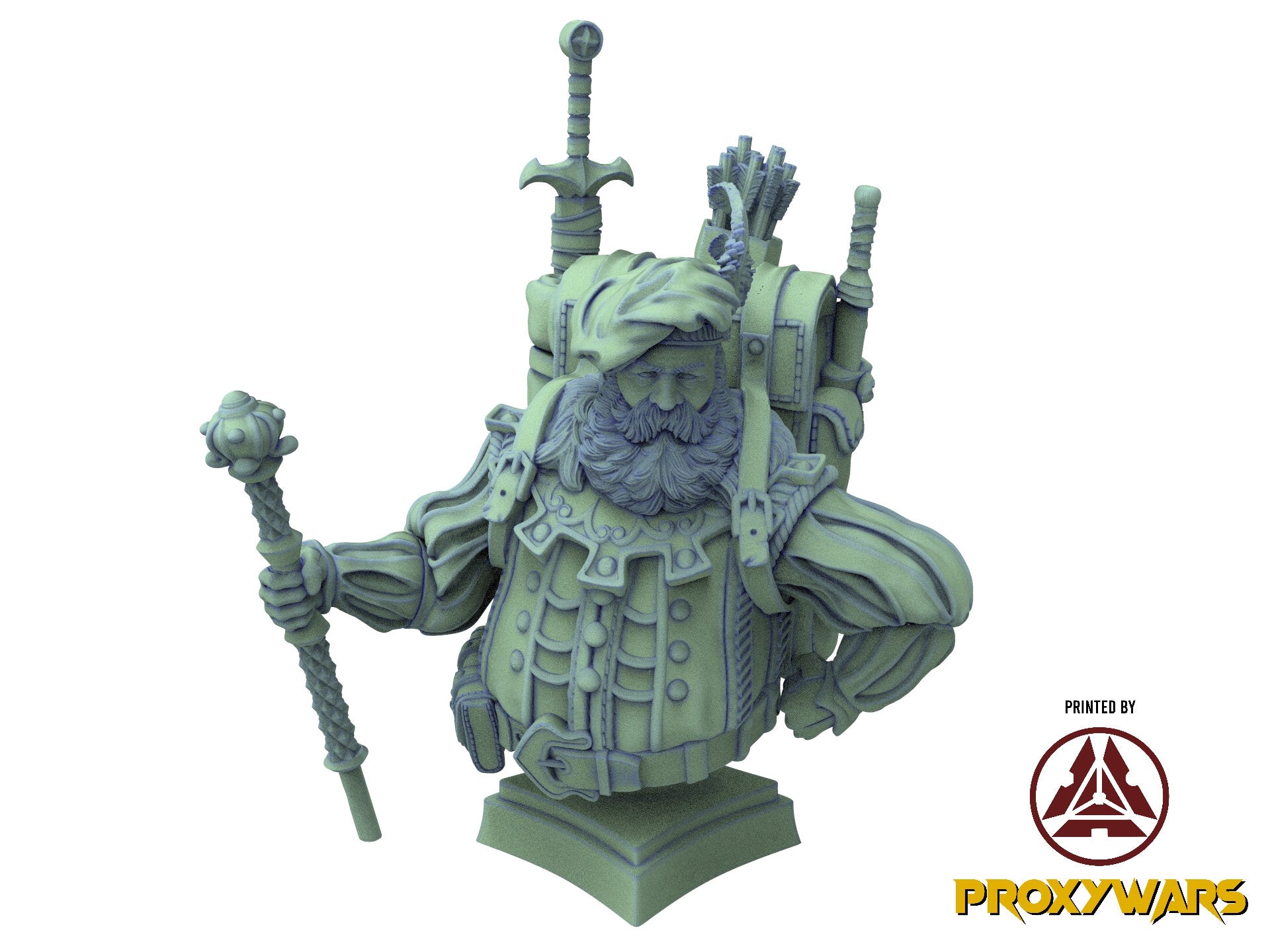 The tribal Gathering - Bust - Shadow Wanderer, fierce and proud warriors, Ennemy, Flesh of Gods, for Wargames, Dungeons & Dragons TTRPG