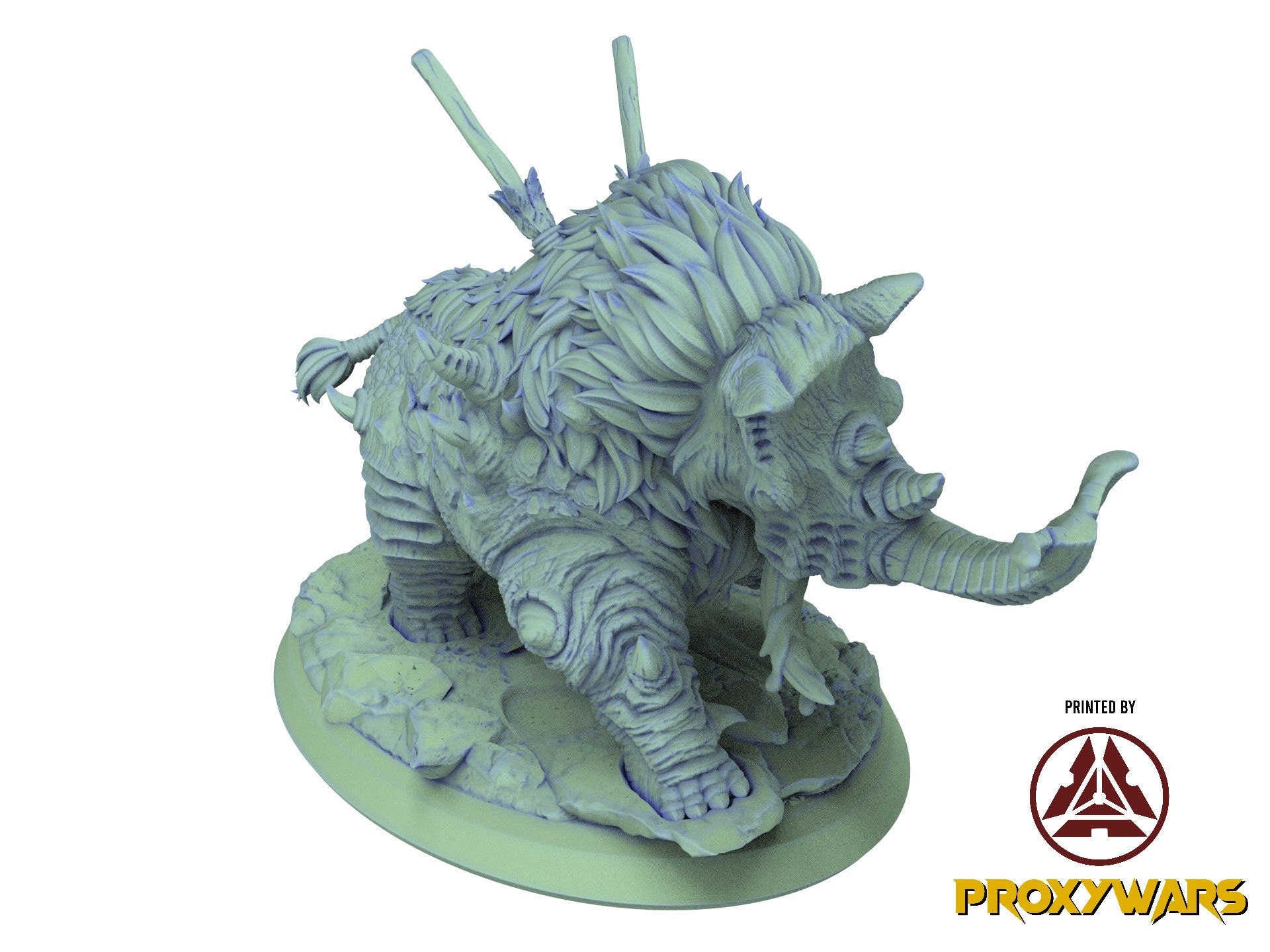 The tribal Gathering - Enemy - Rhino Mounted Goblin, fierce and proud warriors,Ennemy, Flesh of Gods, for Wargames, Dungeons & Dragons TTRPG