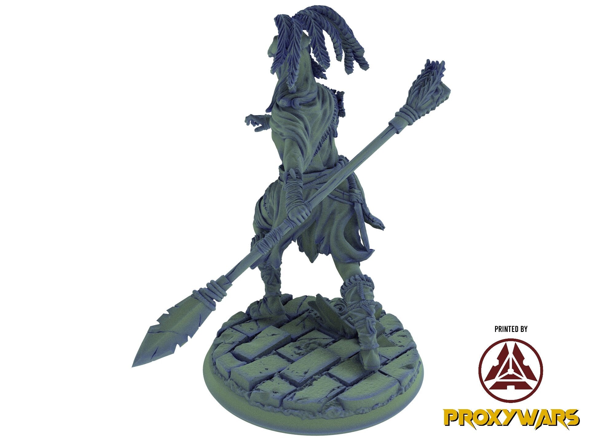 The tribal Gathering - Enemy - Wendigo (50 mm), fierce and proud warriors,Ennemy, Flesh of Gods, for Wargames, Dungeons & Dragons TTRPG