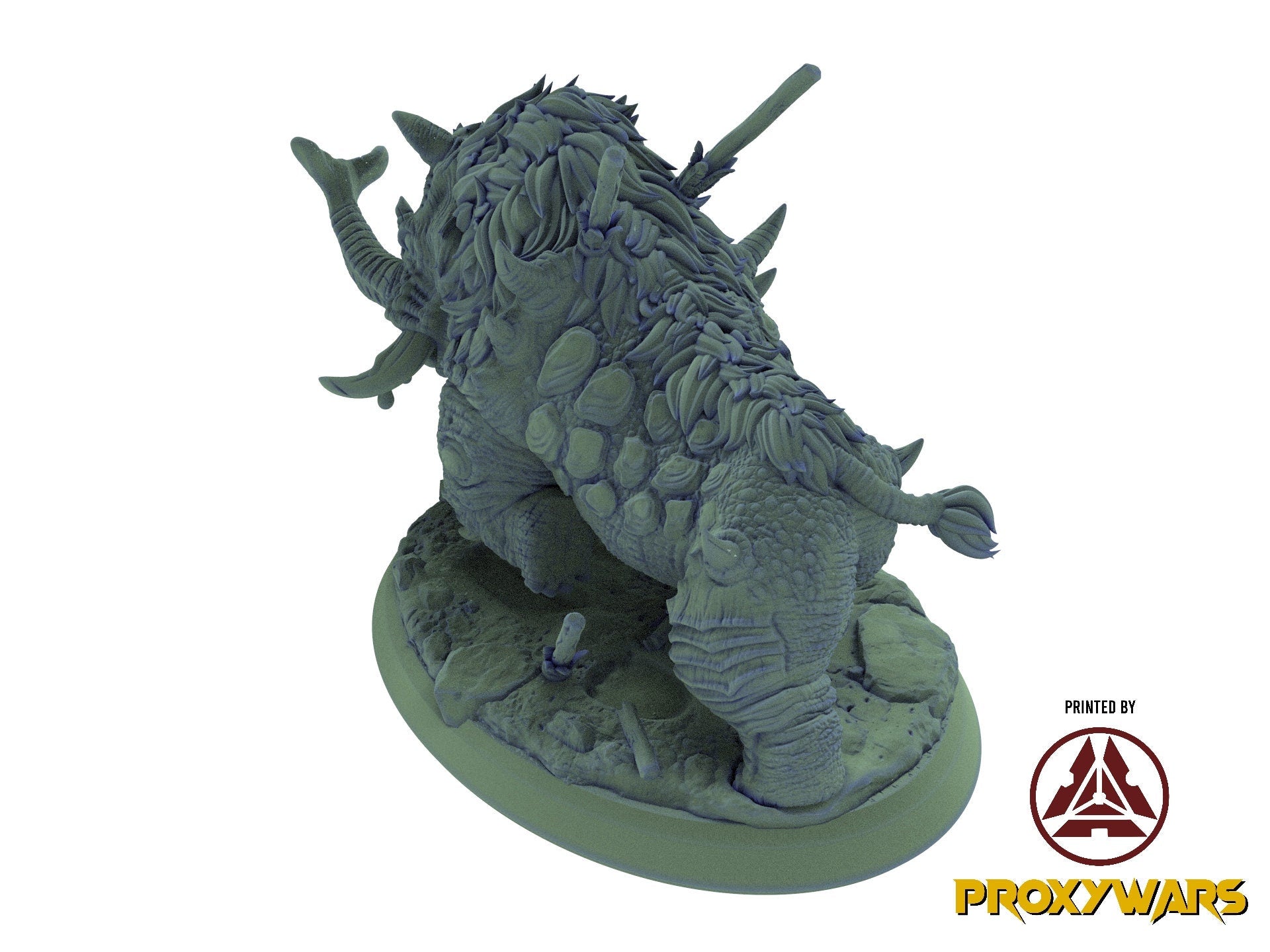 The tribal Gathering - Enemy - Rhinosaurus (75 mm), fierce and proud warriors,Ennemy, Flesh of Gods, for Wargames, Dungeons & Dragons TTRPG