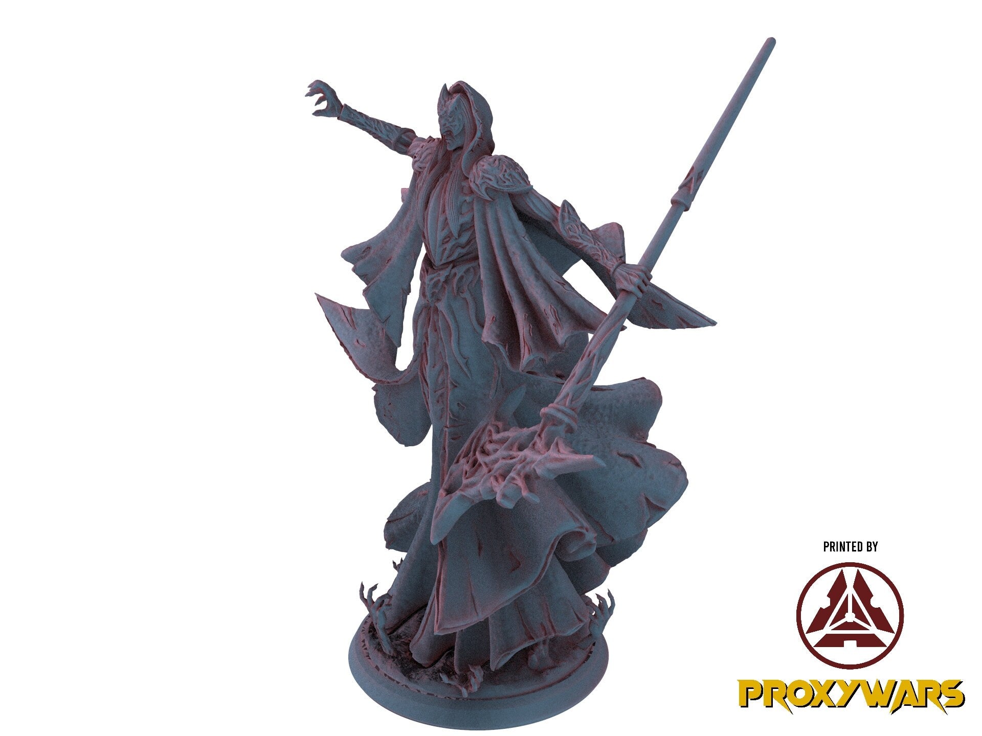 The Court Blood - Necromancer (25 mm), creatures of darkness, Ennemy, Flesh of Gods, for Wargames, Dungeons & Dragons TTRPG