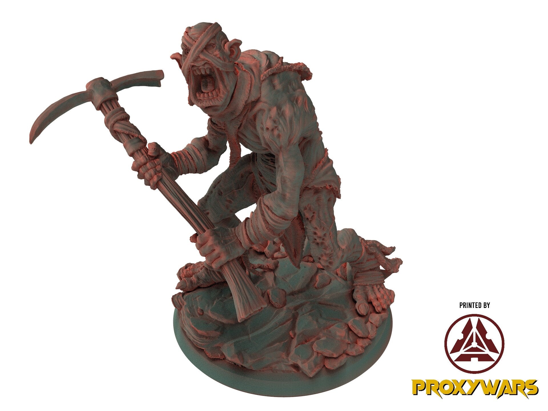 The Court Blood - Enemy - Mutant Miner (25 mm), chaos and carnage, Ennemy, Flesh of Gods, for Wargames, Dungeons & Dragons TTRPG