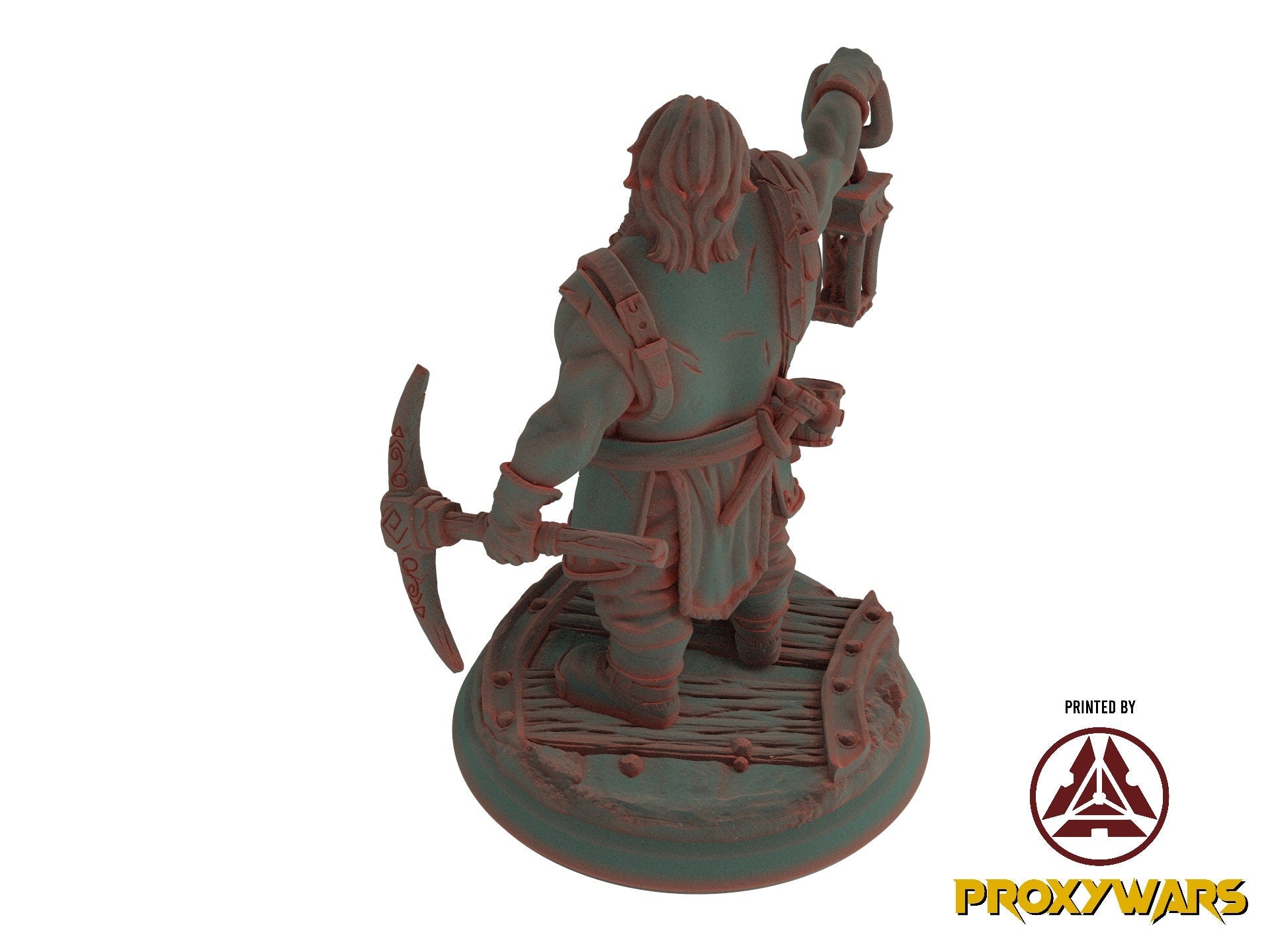 The Court Blood - NPC - Dwarf Miner 01 (25 mm), chaos and carnage, Ennemy, Flesh of Gods, for Wargames, Dungeons & Dragons TTRPG