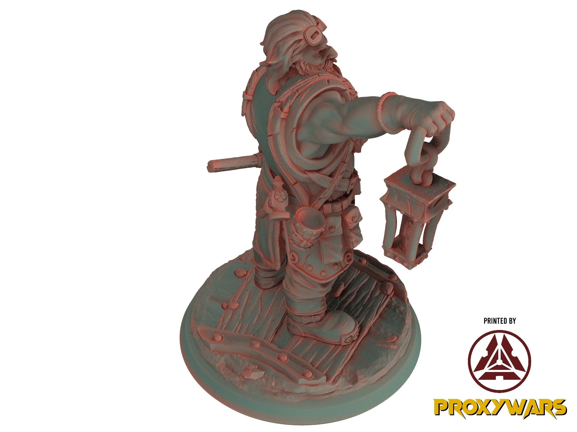 The Court Blood - NPC - Dwarf Miner 01 (25 mm), chaos and carnage, Ennemy, Flesh of Gods, for Wargames, Dungeons & Dragons TTRPG