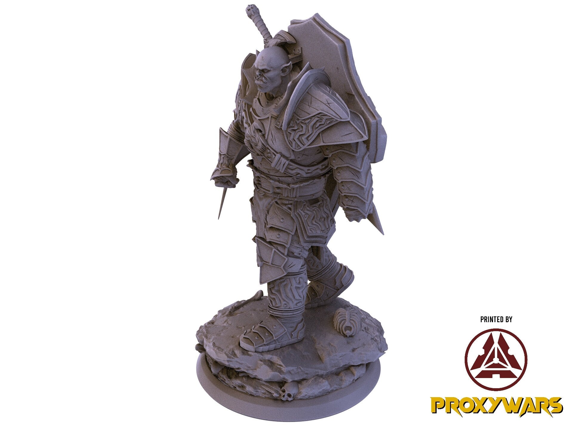 The Crimson Calamity - Enemy - Dragon Armored Ogre , Flesh of Gods, for Wargames, Dungeons & Dragons TTRPG