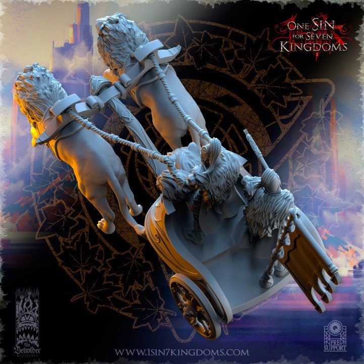 Hight Elves - Silvermoor - Bear Guardians Chariot, Fantasy elves, usable for 9th Age, Fantasy Battle, Oldhammer, King of war