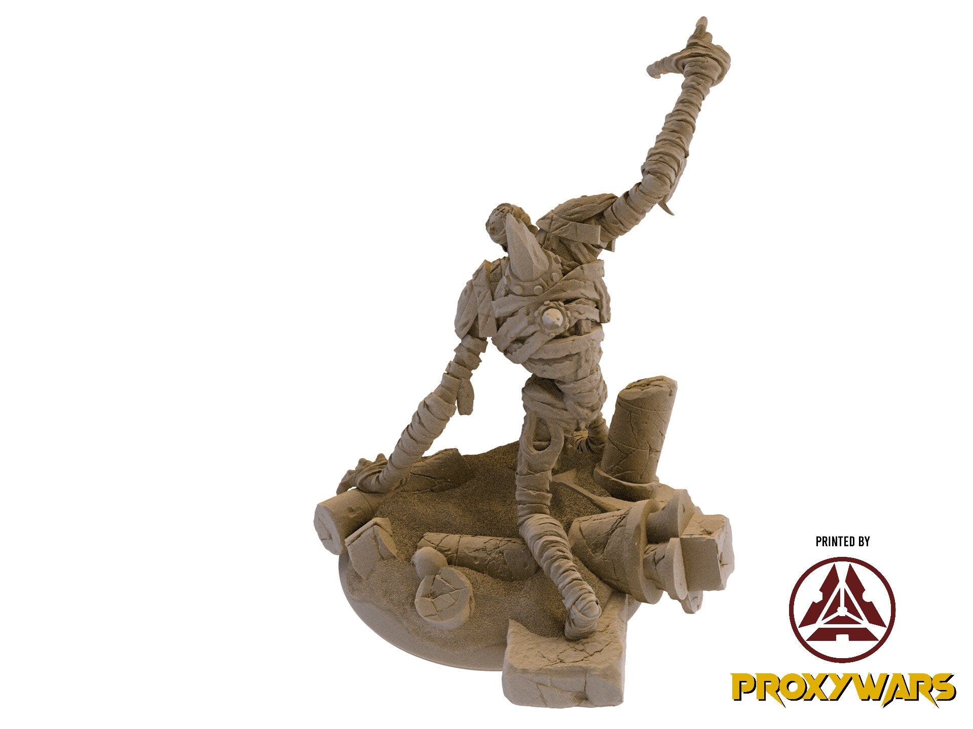 The Silent Sands - Enemy - Buried Golem 01 (50 mm), Awakened Shadow Flesh of Gods, for Wargames, Dungeons & Dragons TTRPG