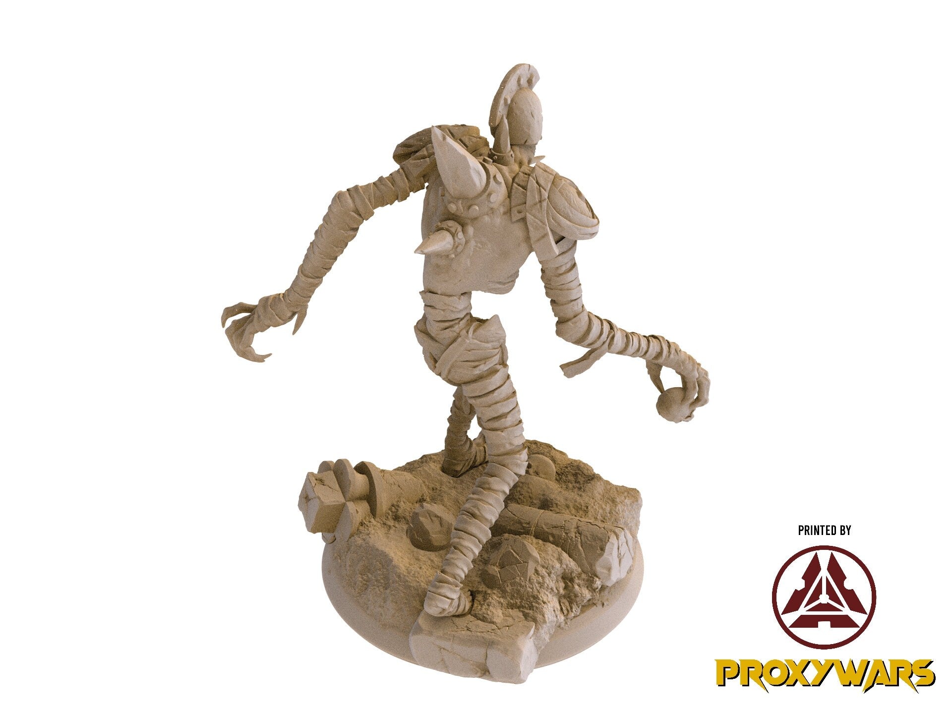 The Silent Sands - Enemy - Buried Golem 02 (50 mm), Awakened Shadow Flesh of Gods, for Wargames, Dungeons & Dragons TTRPG