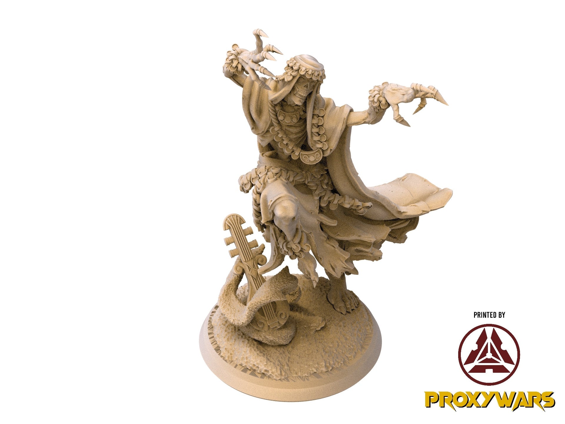 The Silent Sands - Enemy - The Sand Siren, Ghost Bard (25 mm), Awakened Shadow Flesh of Gods, for Wargames, Dungeons & Dragons TTRPG