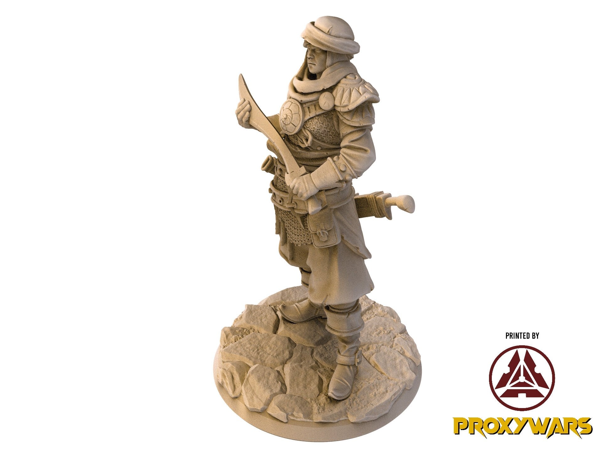 The Silent Sands - Hero - Feyla, Cinder Sword (25 mm), Awakened Shadow Flesh of Gods, for Wargames, Dungeons & Dragons TTRPG