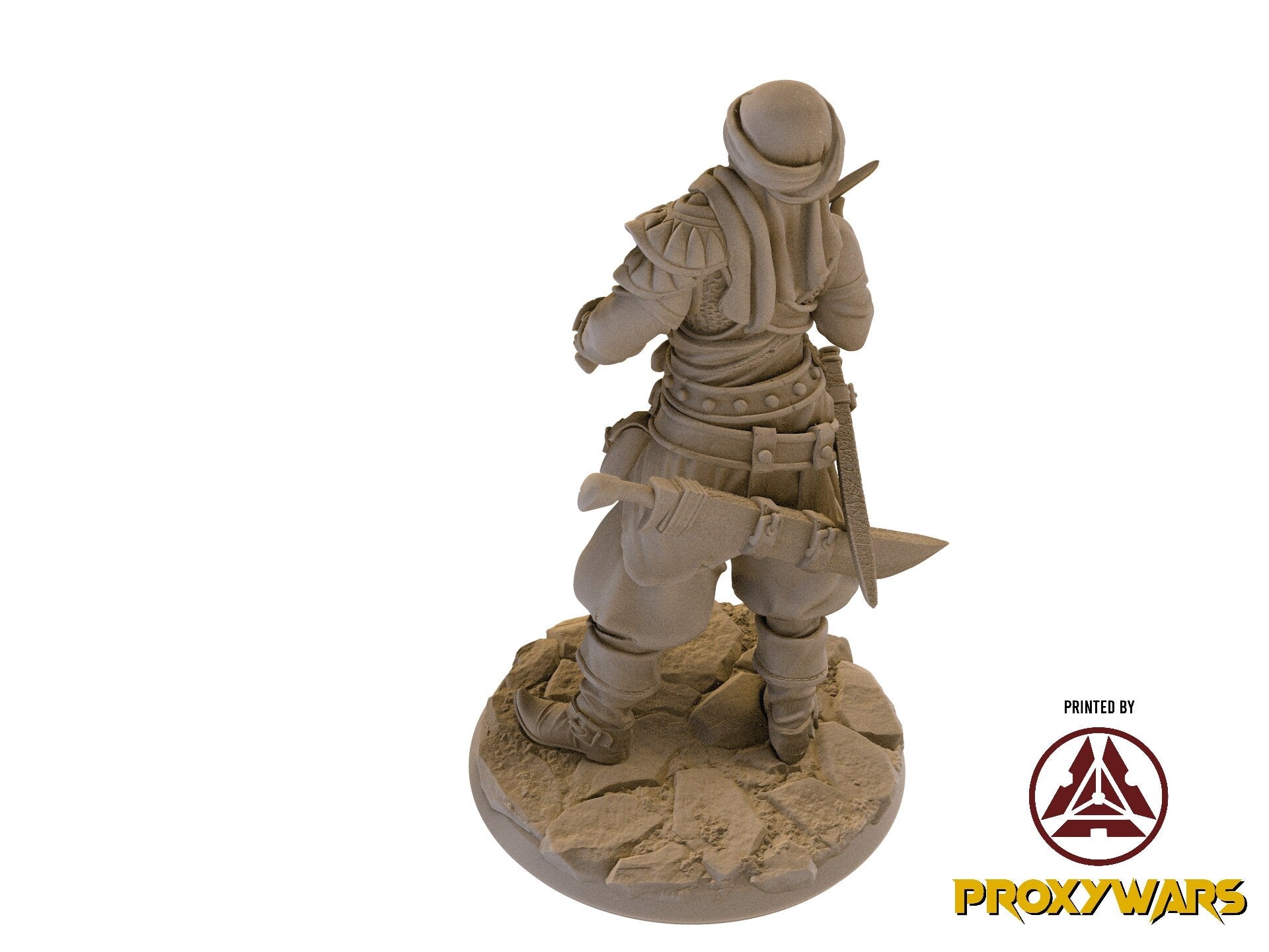 The Silent Sands - Hero - Feyla, Cinder Sword (25 mm), Awakened Shadow Flesh of Gods, for Wargames, Dungeons & Dragons TTRPG