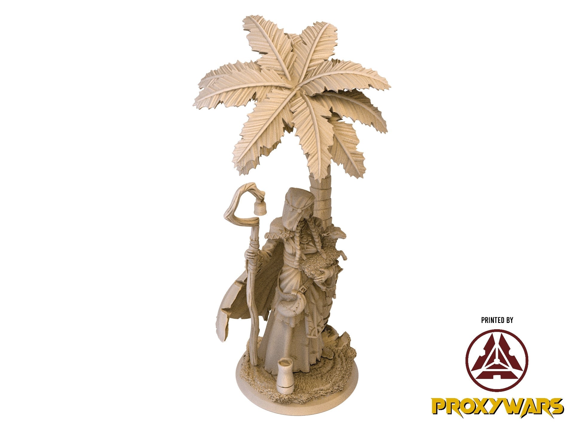 The Silent Sands - NPC - Lura, The Oasis Priest (25 mm), Awakened Shadow Flesh of Gods, for Wargames, Dungeons & Dragons TTRPG