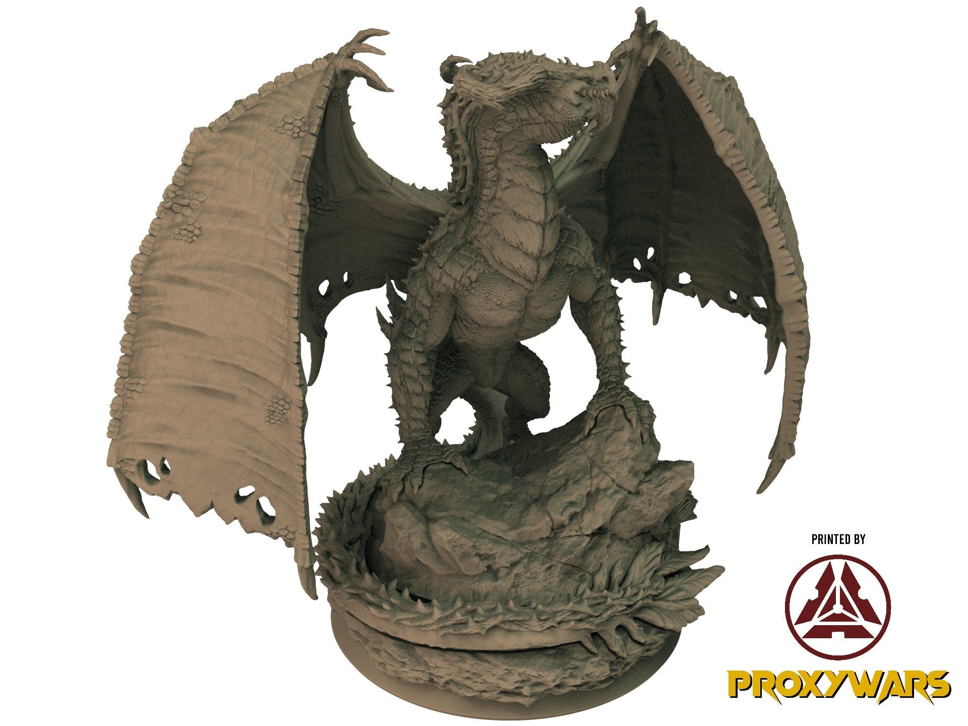 A Stormforged Heaven - Enemy - Elderwood Dragon (75 mm), quest for glory, Flesh of Gods, for Wargames, Dungeons & Dragons TTRPG