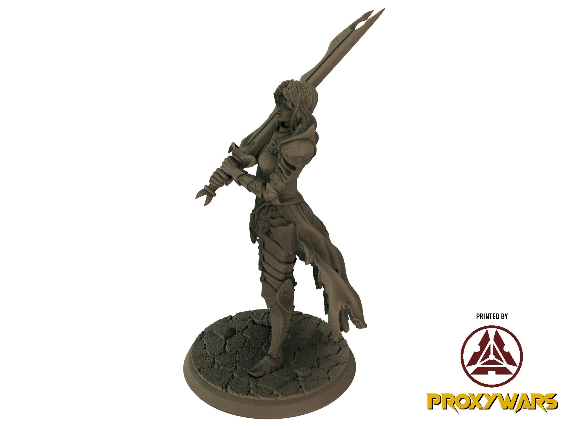 A Stormforged Heaven - Hero - Malia, Abyssal Knight (25 mm), quest for glory, Flesh of Gods, for Wargames, Dungeons & Dragons TTRPG