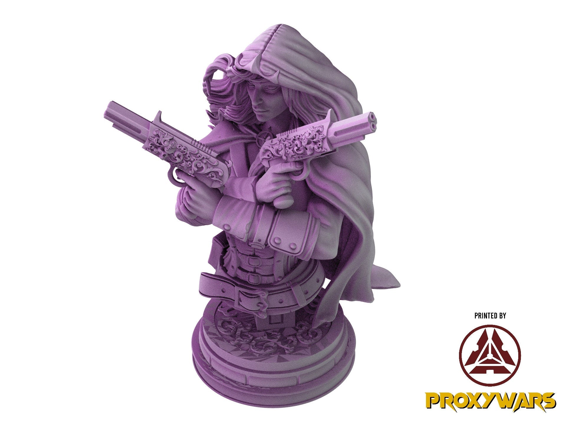 The Untamed Frontier - Bust - Elara, The Clockwork Huntress, Spectral war, Flesh of Gods, for Wargames, Dungeons & Dragons TTRPG