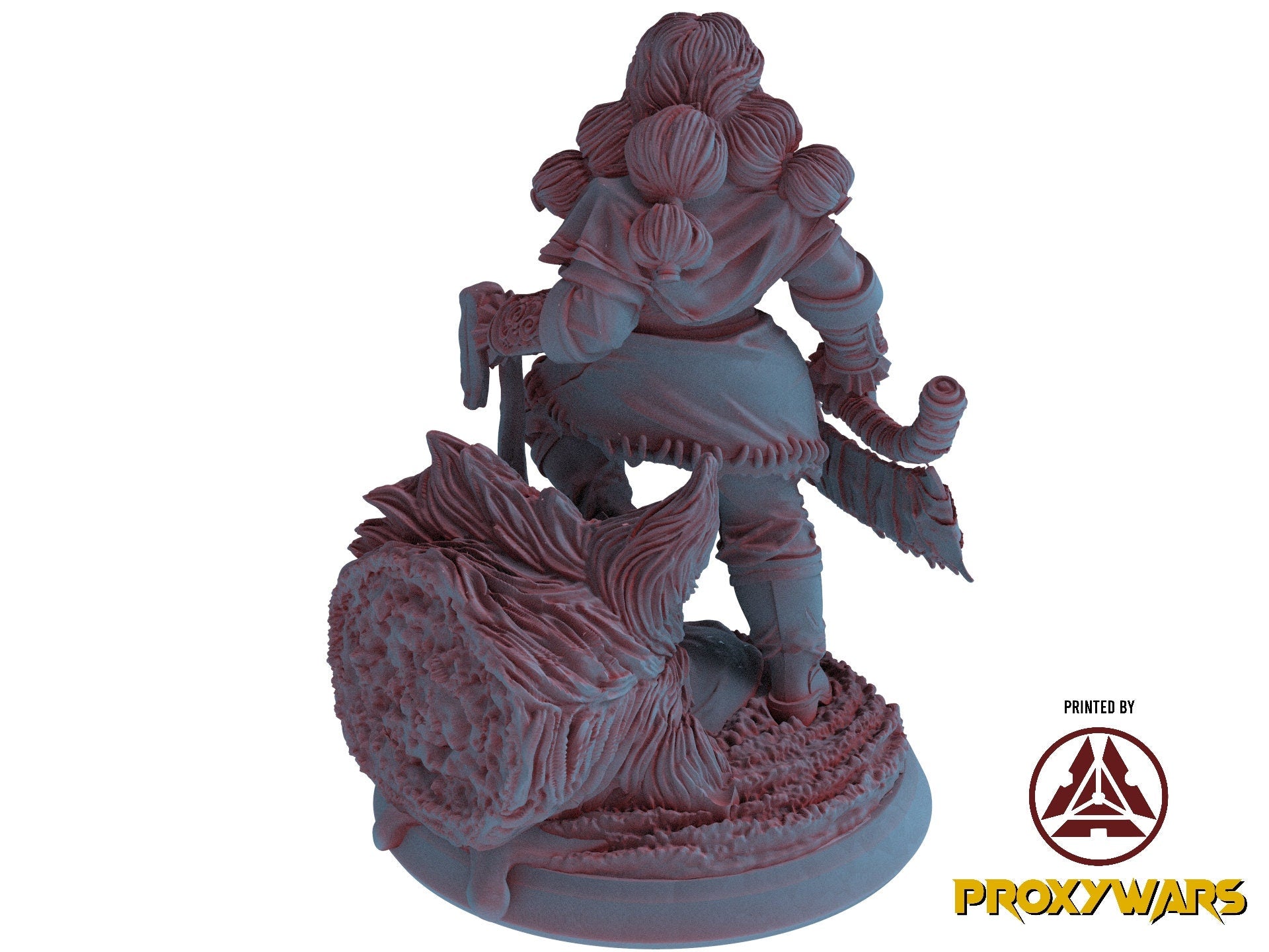 The Court Blood - Hero - Dwarf Creature Huntress 75mm, creatures of darkness, Ennemy, Flesh of Gods, for Wargames, Dungeons & Dragons TTRPG
