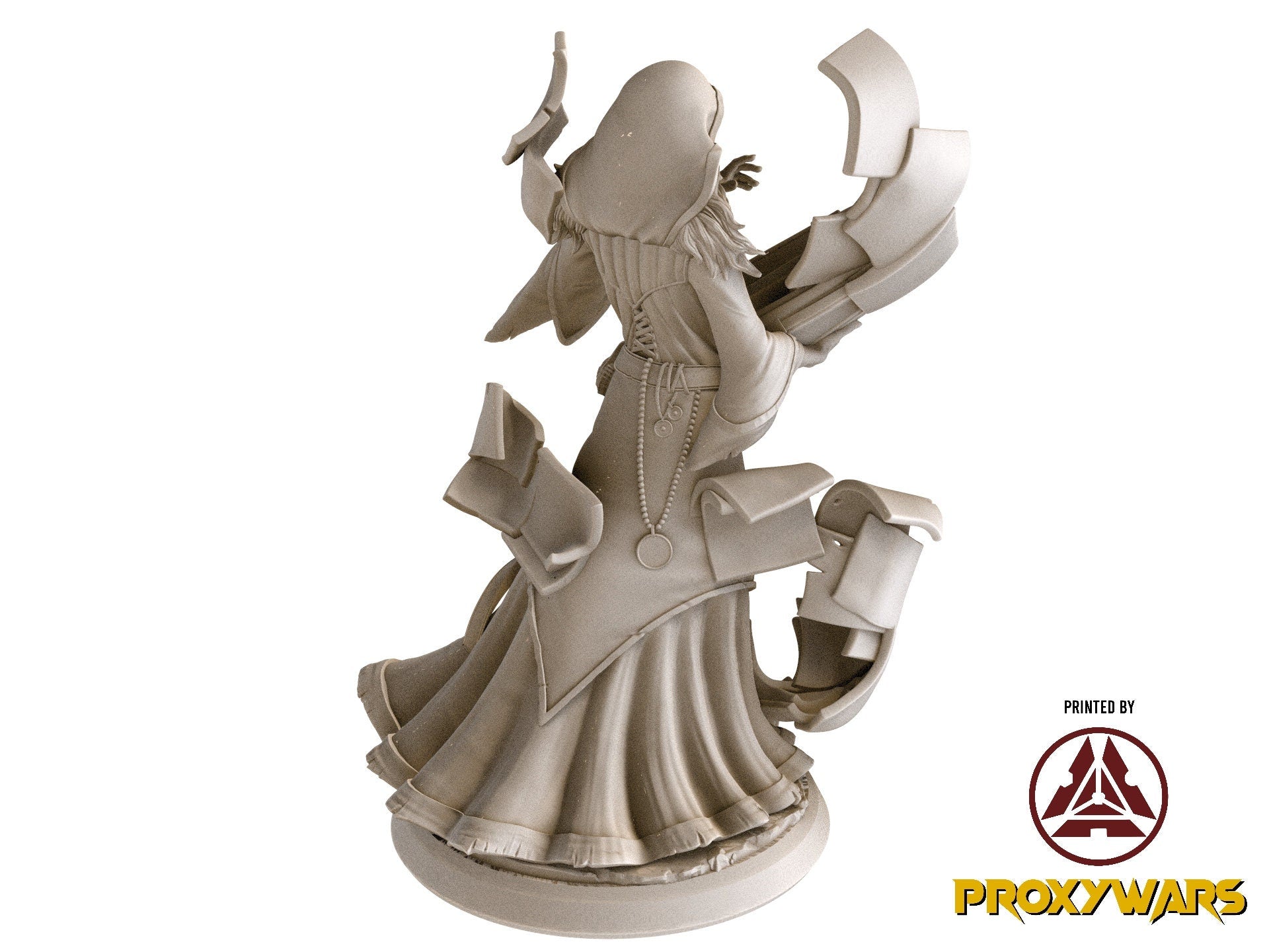 The Time Abyss - Hero - Elisen, The Clairvoyant (75 mm), Light and darkness, Flesh of Gods, for Wargames, Dungeons & Dragons TTRPG