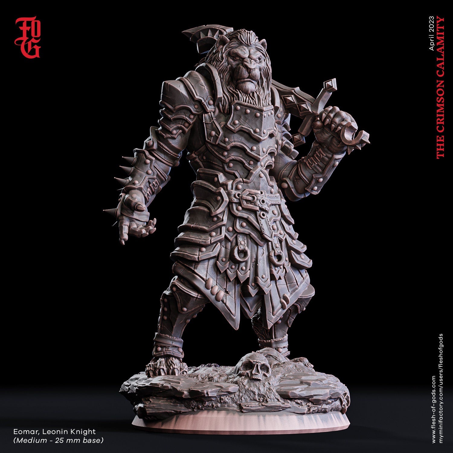 The Crimson Calamity - Hero - Prya, Dragon Highmaster 75mm, Flesh of Gods, for Wargames, Dungeons & Dragons TTRPG