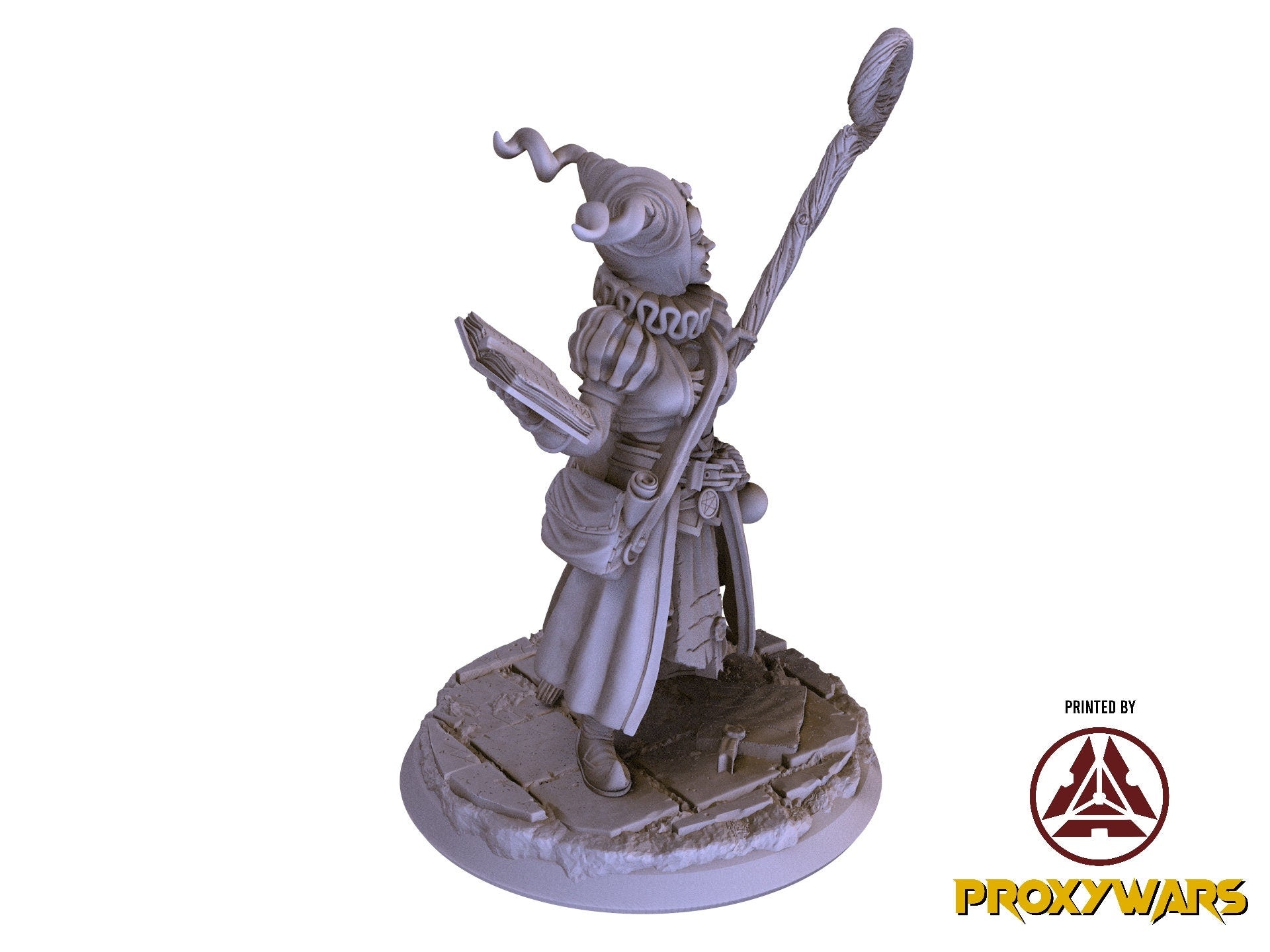 The Crimson Calamity - Hero - Shalana, Gnome Wizard 75mm, Flesh of Gods, for Wargames, Dungeons & Dragons TTRPG