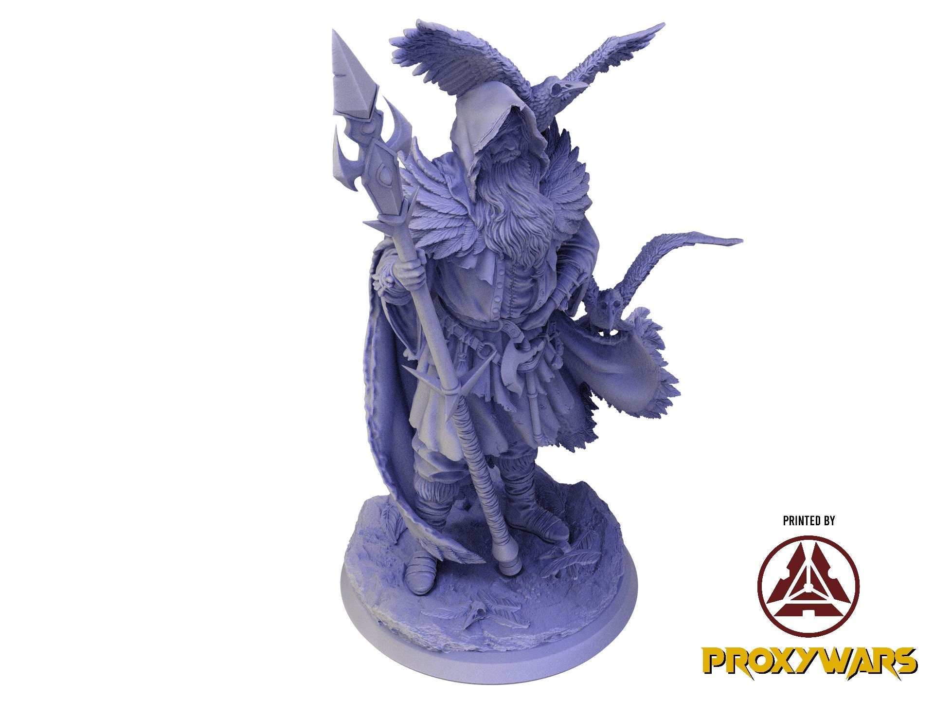 A Stormforged Heaven - Hero - Grimnir, Ravenlord (75 mm), quest for glory, Flesh of Gods, for Wargames, Dungeons & Dragons TTRPG