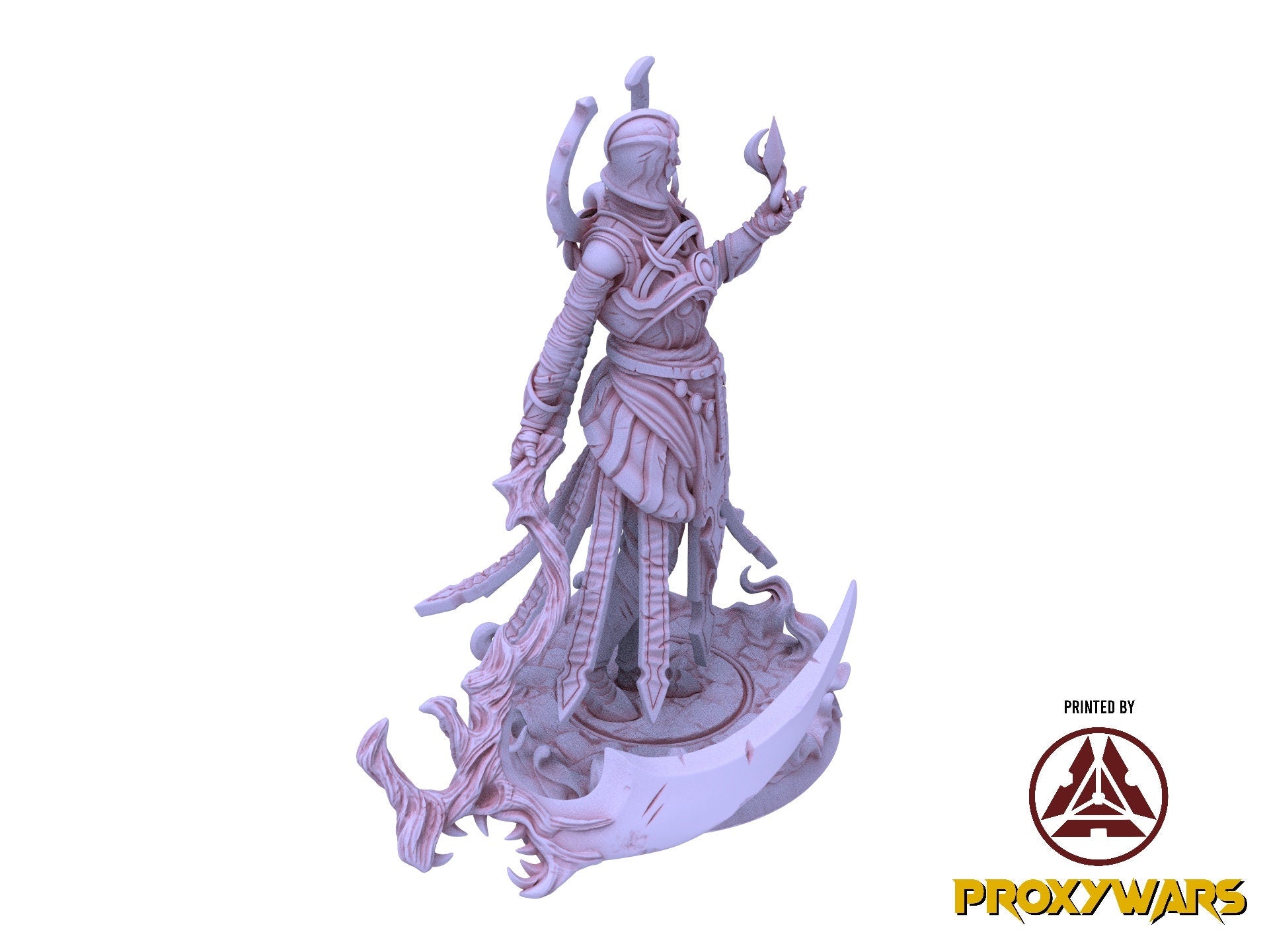 Shadowbound Knights - Lythra, Herald of Shadows 75mm, The Nightfall Cult, Hero, Flesh of Gods, for Wargames, Dungeons & Dragons TTRPG