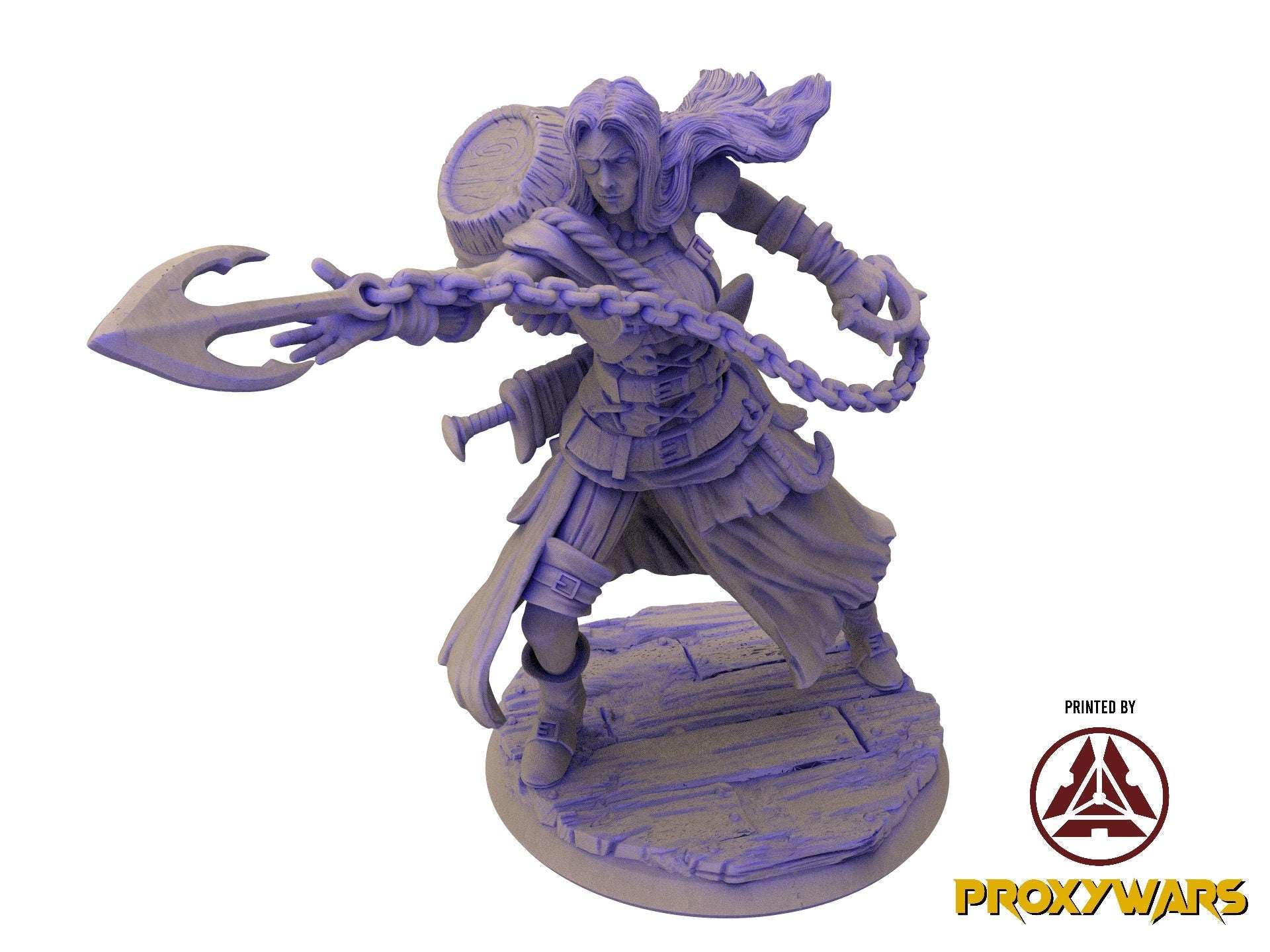 The Eternal Storm - Hero - Renna The Reaper Dark Elf Pirate (25 mm), quest for glory, Flesh of Gods, for Wargames, Dungeons & Dragons TTRPG