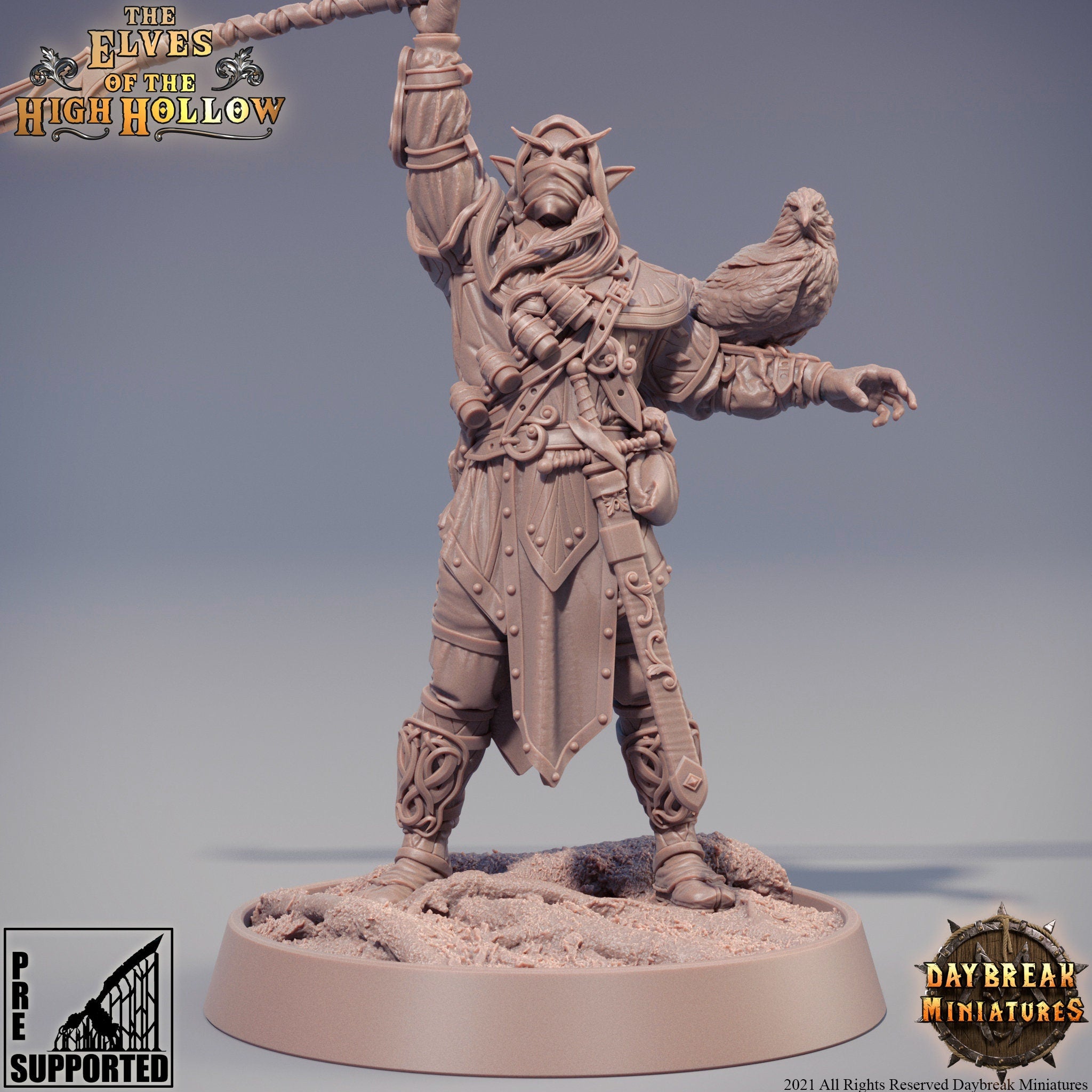 The Elves of the High Hollow - Marra, daughter of Faeren, quest for glory, DayBreak Miniatures, for Wargames, Dungeons & Dragons TTRPG