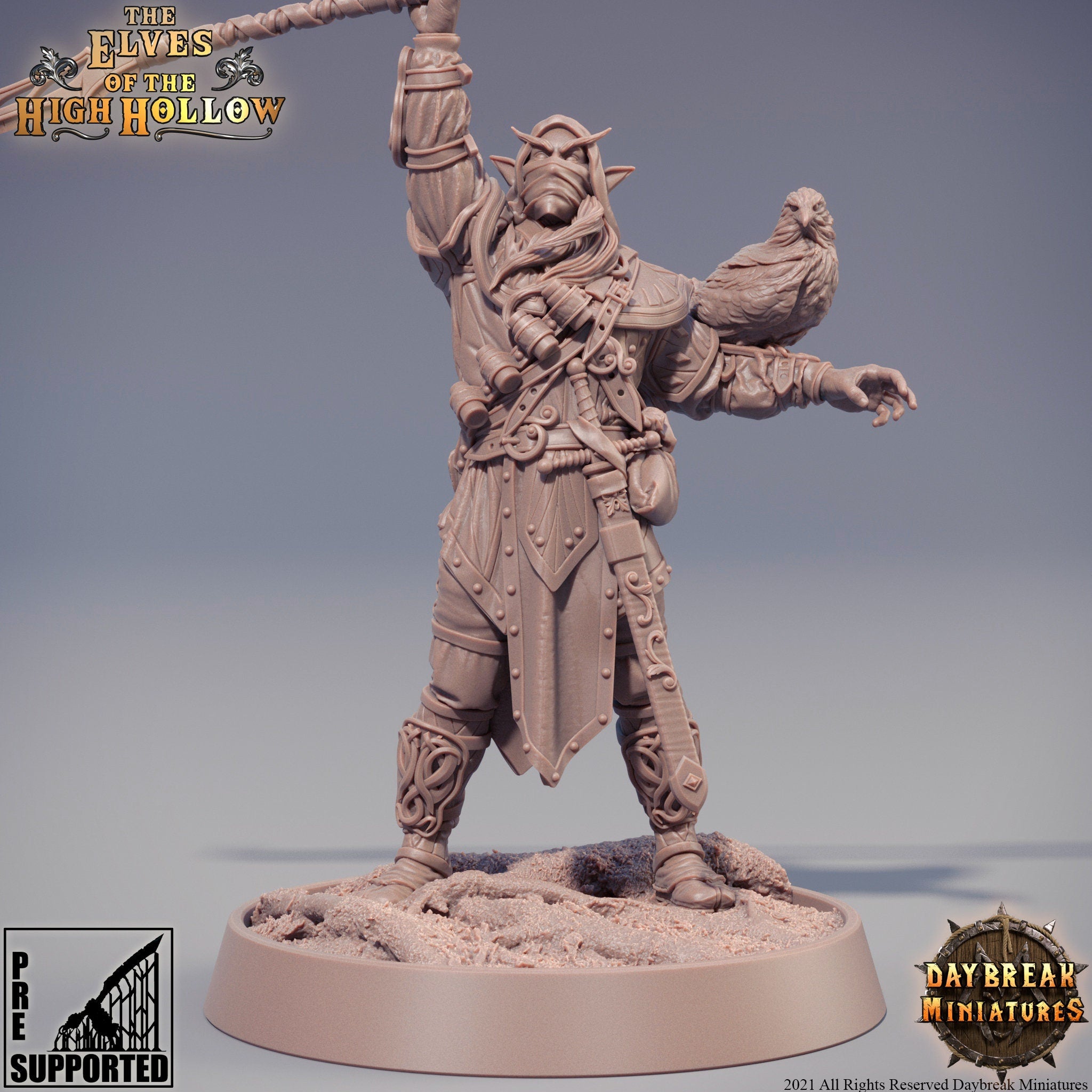 The Elves of the High Hollow - Faeren the Farseeing, quest for glory, DayBreak Miniatures, for Wargames, Dungeons & Dragons TTRPG