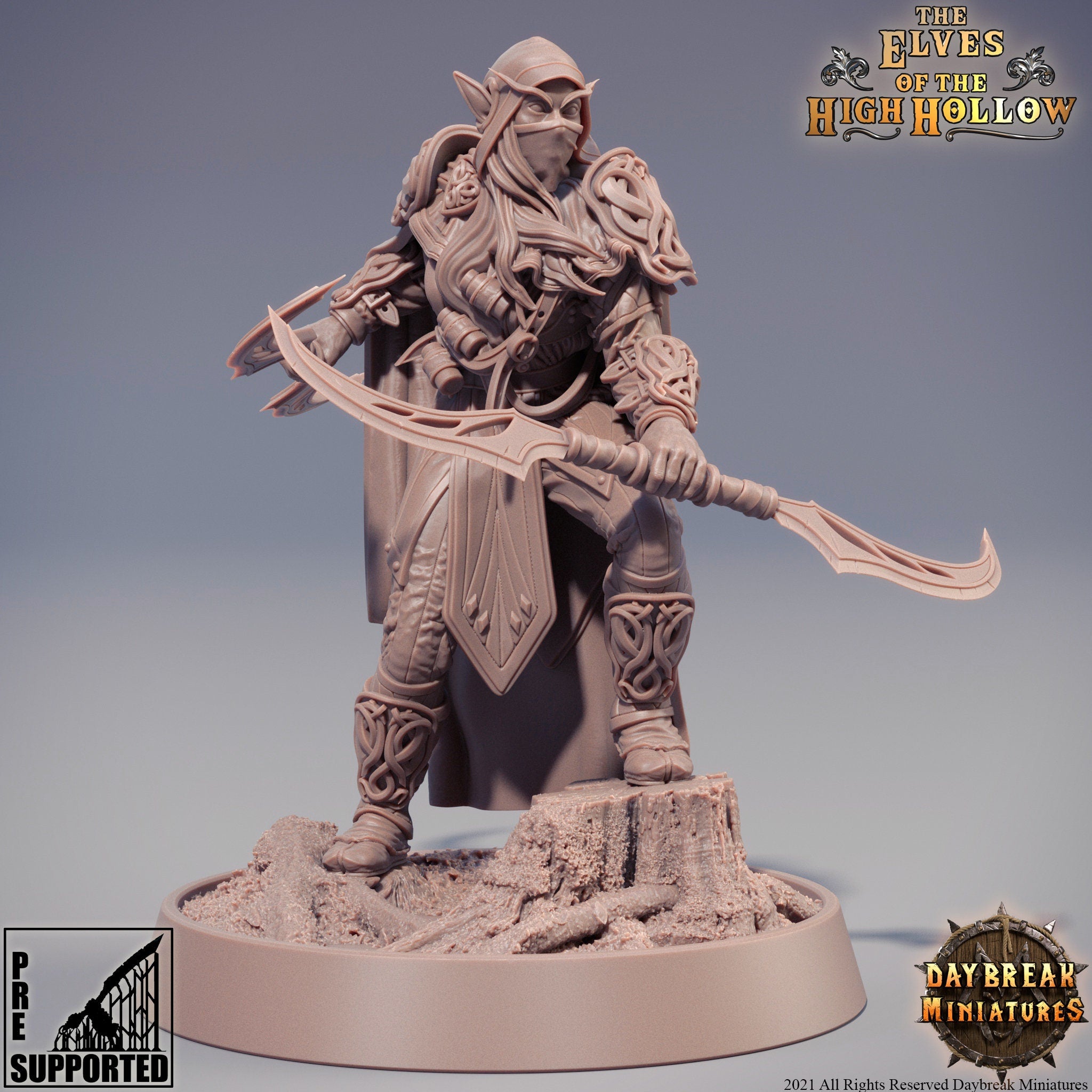 The Elves of the High Hollow - Faeren the Farseeing, quest for glory, DayBreak Miniatures, for Wargames, Dungeons & Dragons TTRPG