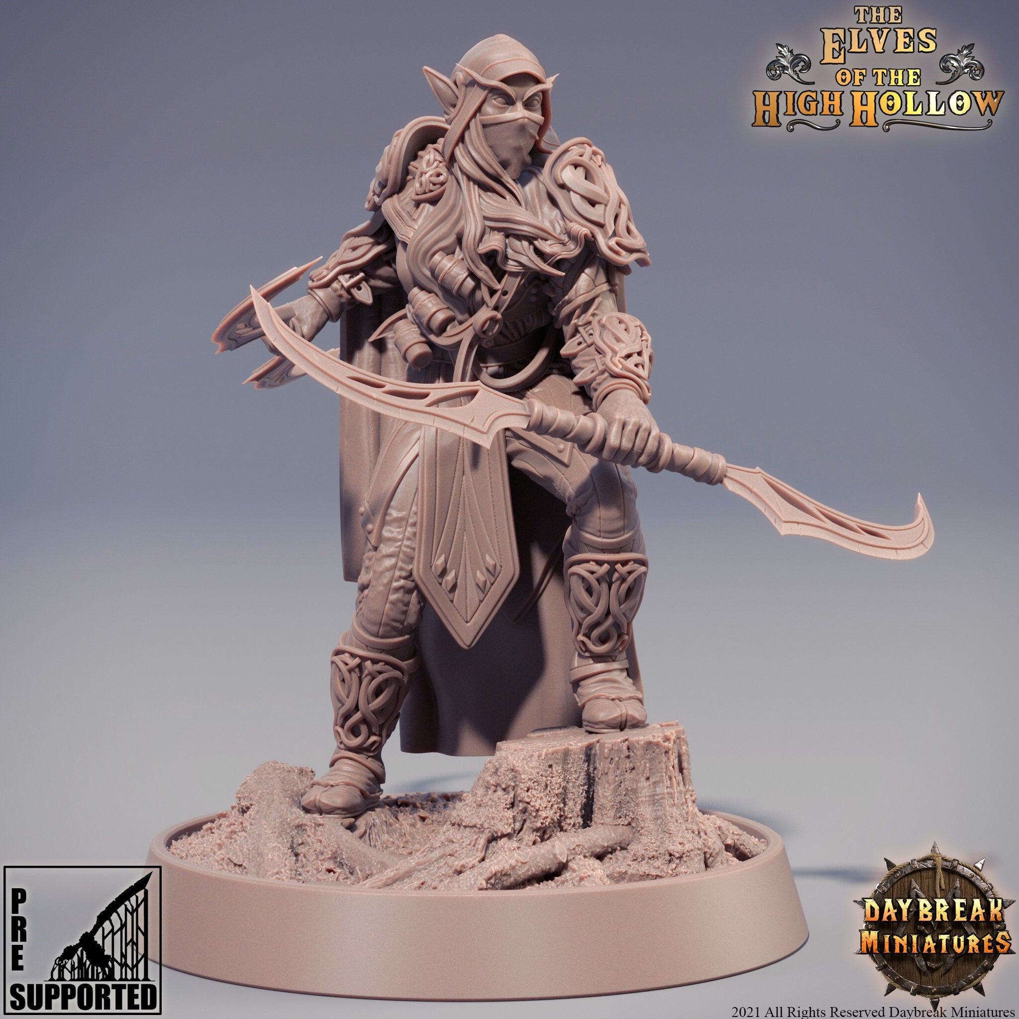 The Elves of the High Hollow - Lindulae of the Higher Branches, quest for glory, DayBreak Miniatures, for Wargames, Dungeons & Dragons TTRPG