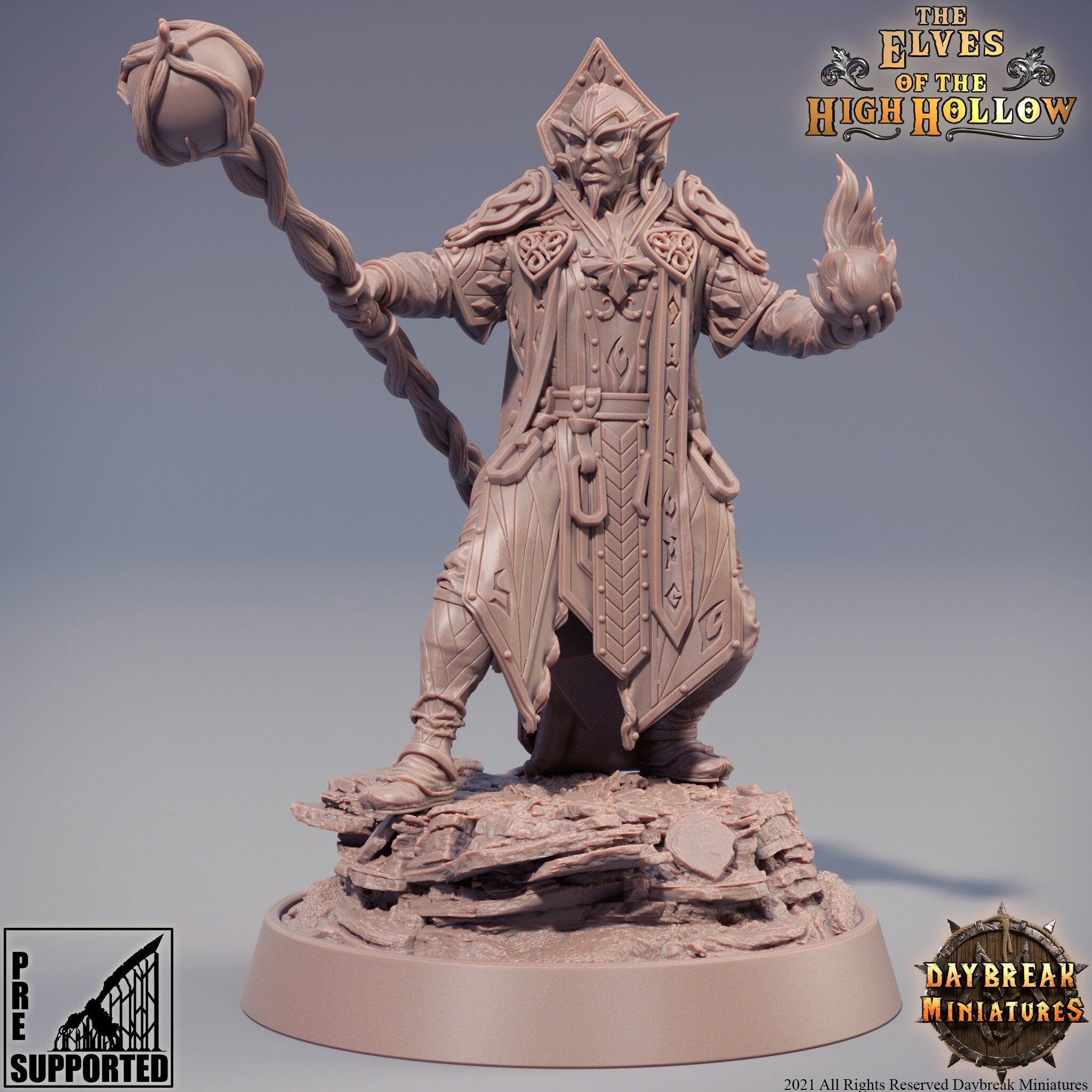 The Elves of the High Hollow - Arren Klooser, quest for glory, DayBreak Miniatures, for Wargames, Dungeons & Dragons TTRPG