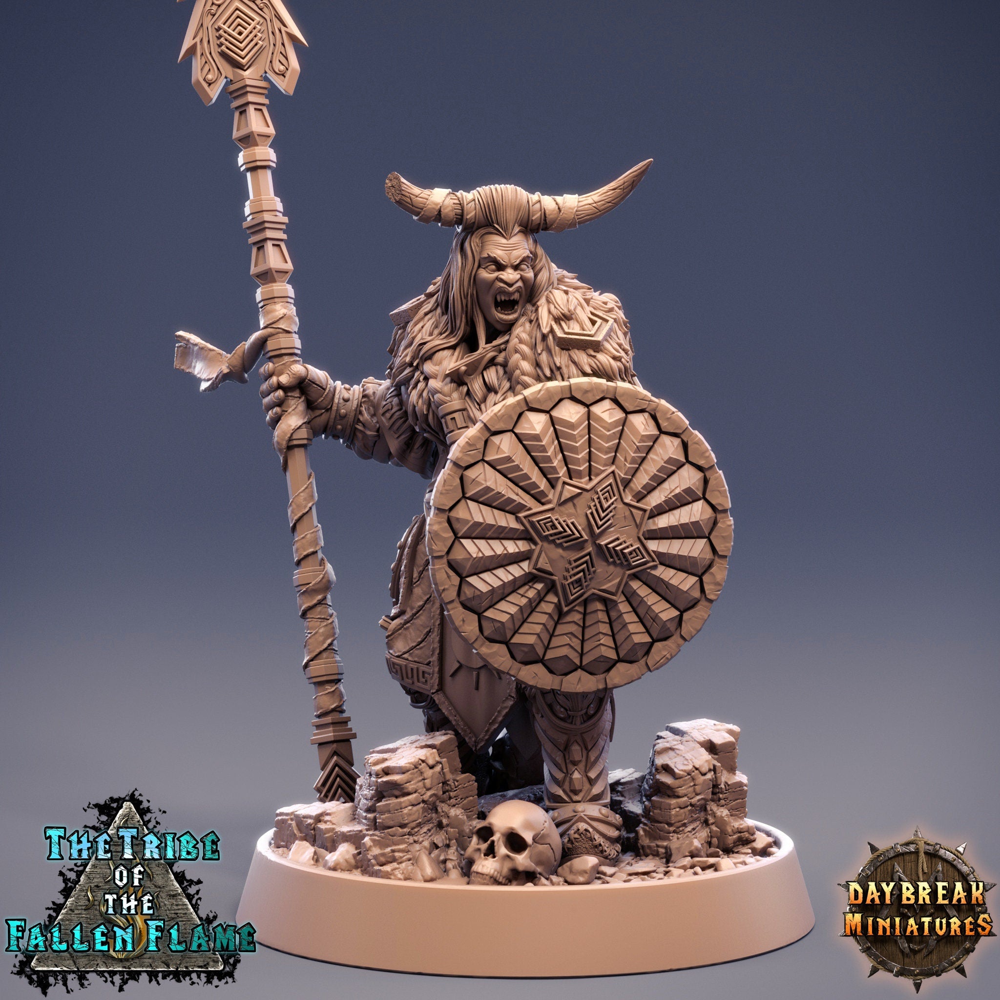 The Tribe Of The Fallen Flame - Grandmaster Stormhorn, quest for glory, DayBreak Miniatures, for Wargames, Dungeons & Dragons TTRPG