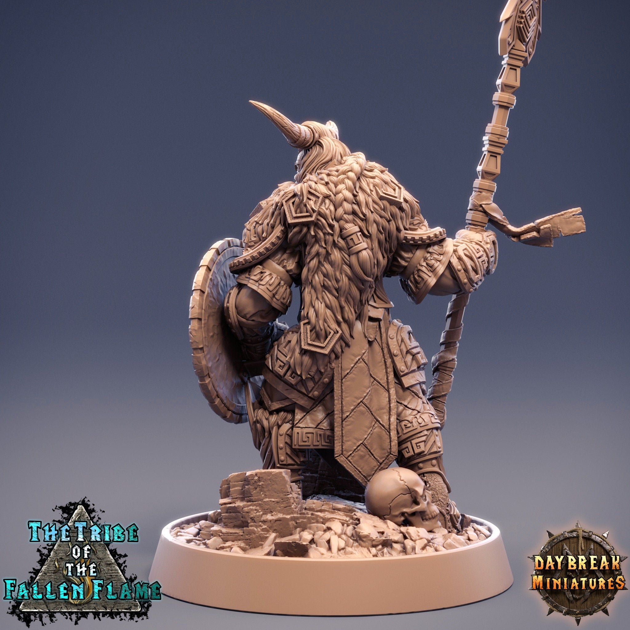 The Tribe Of The Fallen Flame - Geraia Stormspear, quest for glory, DayBreak Miniatures, for Wargames, Dungeons & Dragons TTRPG