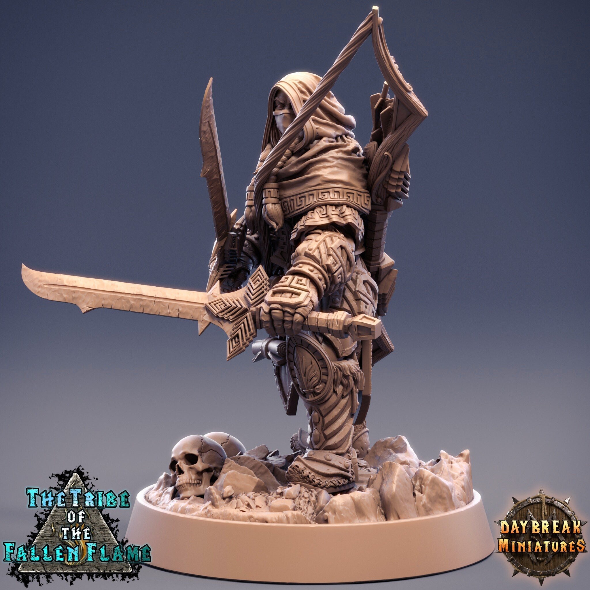 The Tribe Of The Fallen Flame - Goslana Shadowslash, quest for glory, DayBreak Miniatures, for Wargames, Dungeons & Dragons TTRPG