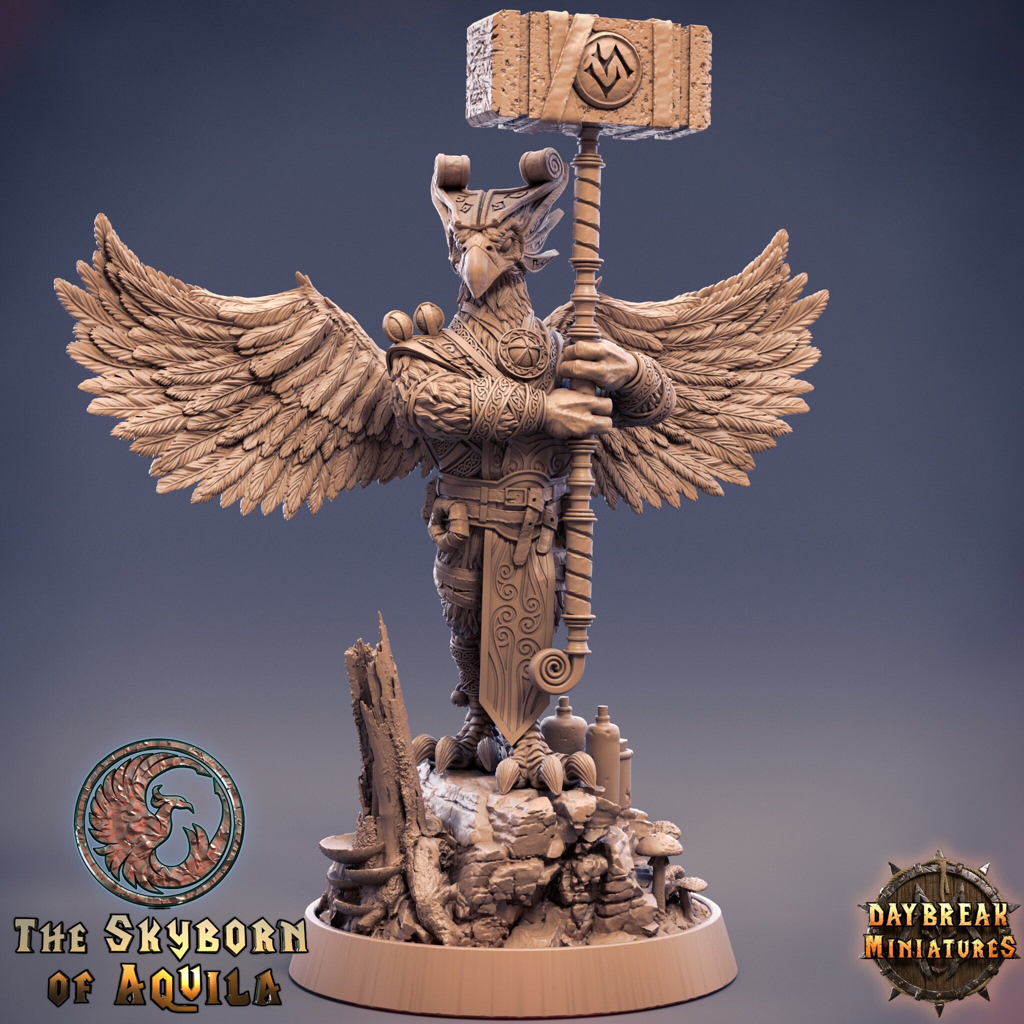 The Skyborn of Aquila - Haim Fireflight, quest for glory, DayBreak Miniatures, for Wargames, Dungeons & Dragons TTRPG