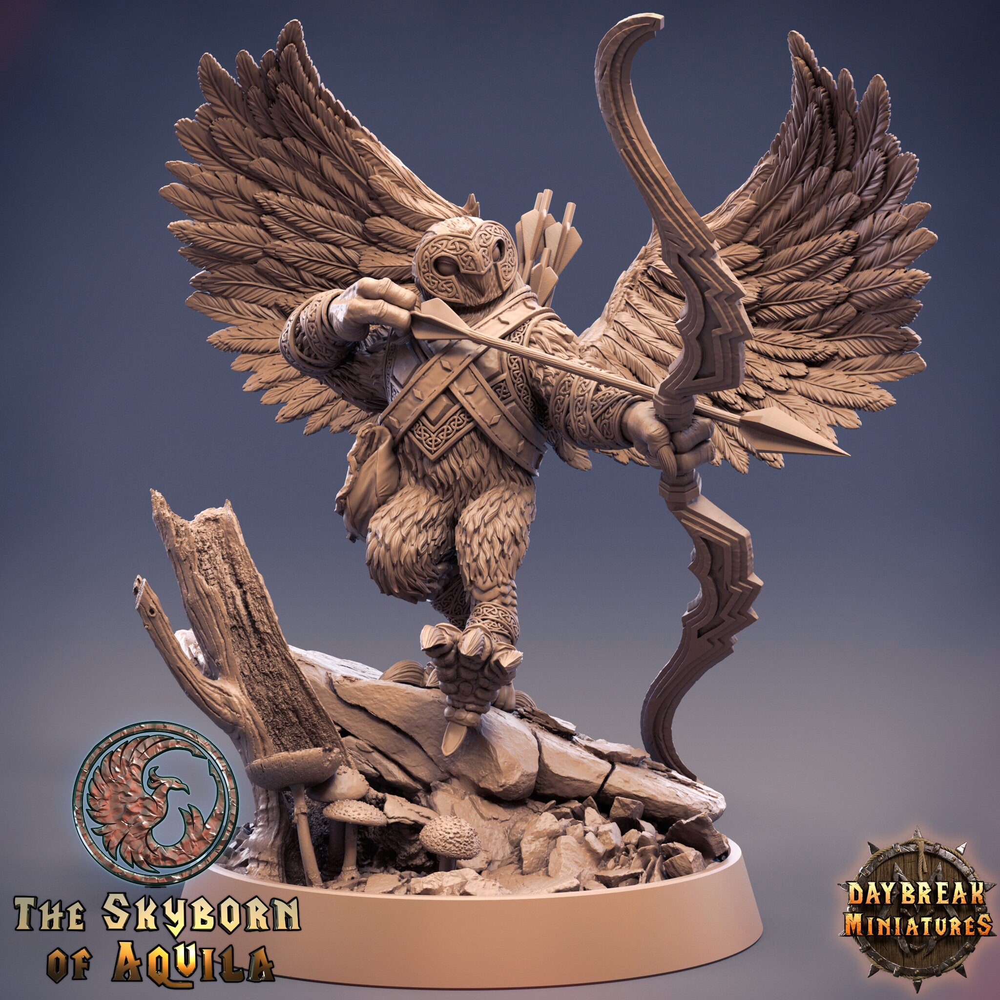 The Skyborn of Aquila - Haim Fireflight, quest for glory, DayBreak Miniatures, for Wargames, Dungeons & Dragons TTRPG