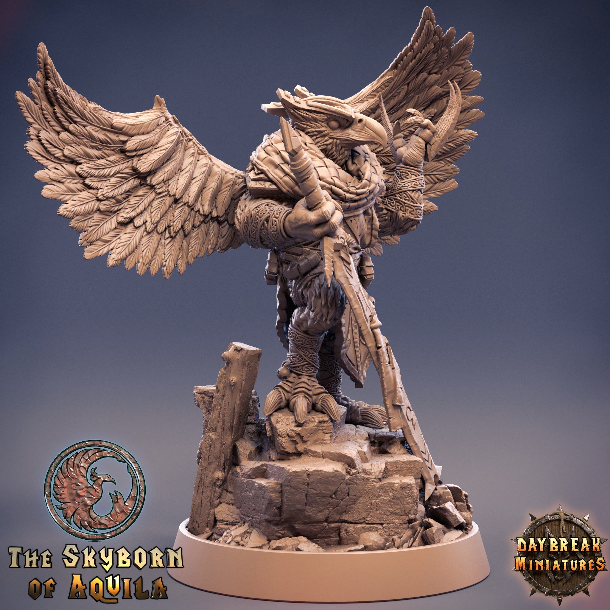 The Skyborn of Aquila - Feero Overglide, quest for glory, DayBreak Miniatures, for Wargames, Dungeons & Dragons TTRPG