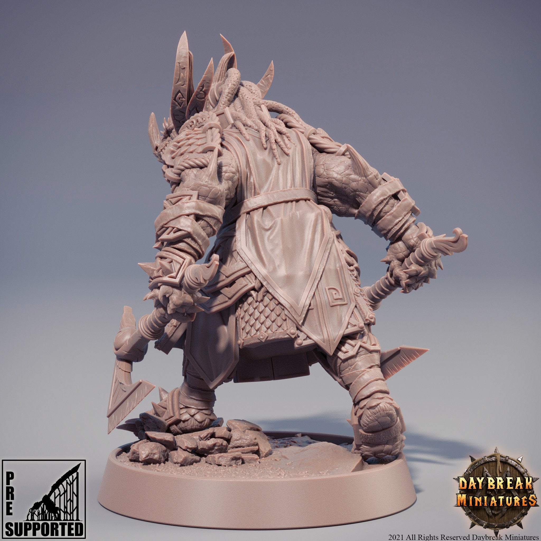 Dragonborn The Stoneborn of the Fire - Kunzite of the Southern, quest for glory, DayBreak Miniatures, for Wargames, Dungeons & Dragons TTRPG