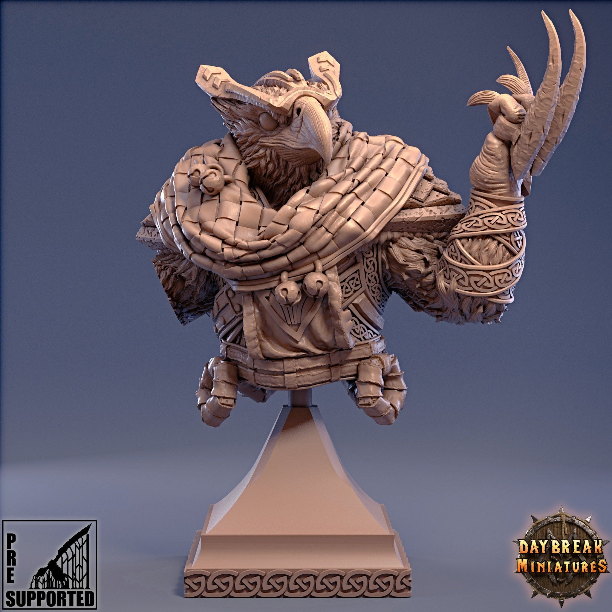 Zsagatai the Blue Blizzard - BUST, quest for glory, DayBreak Miniatures, for Wargames, Dungeons & Dragons TTRPG