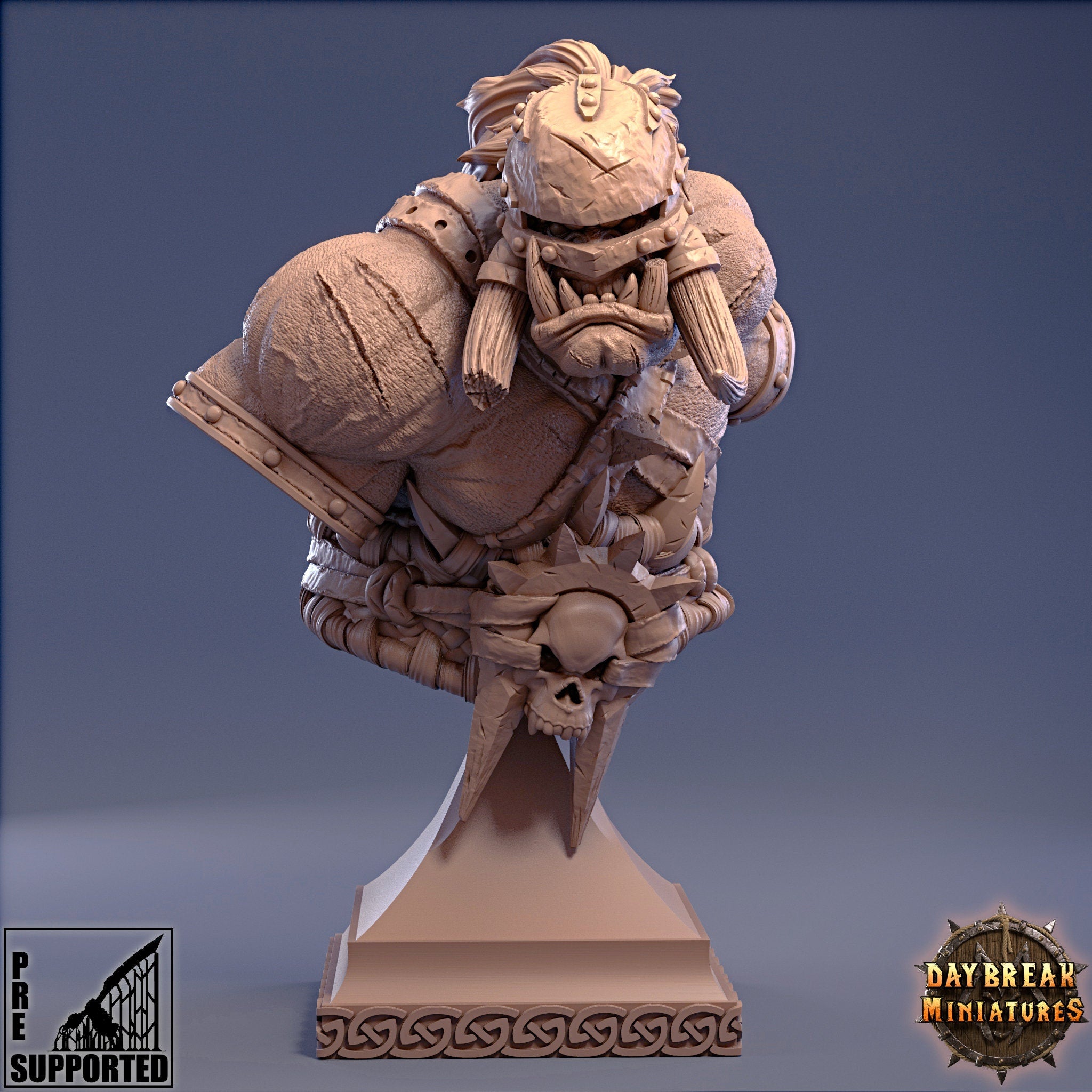 Zsagatai the Blue Blizzard - BUST, quest for glory, DayBreak Miniatures, for Wargames, Dungeons & Dragons TTRPG