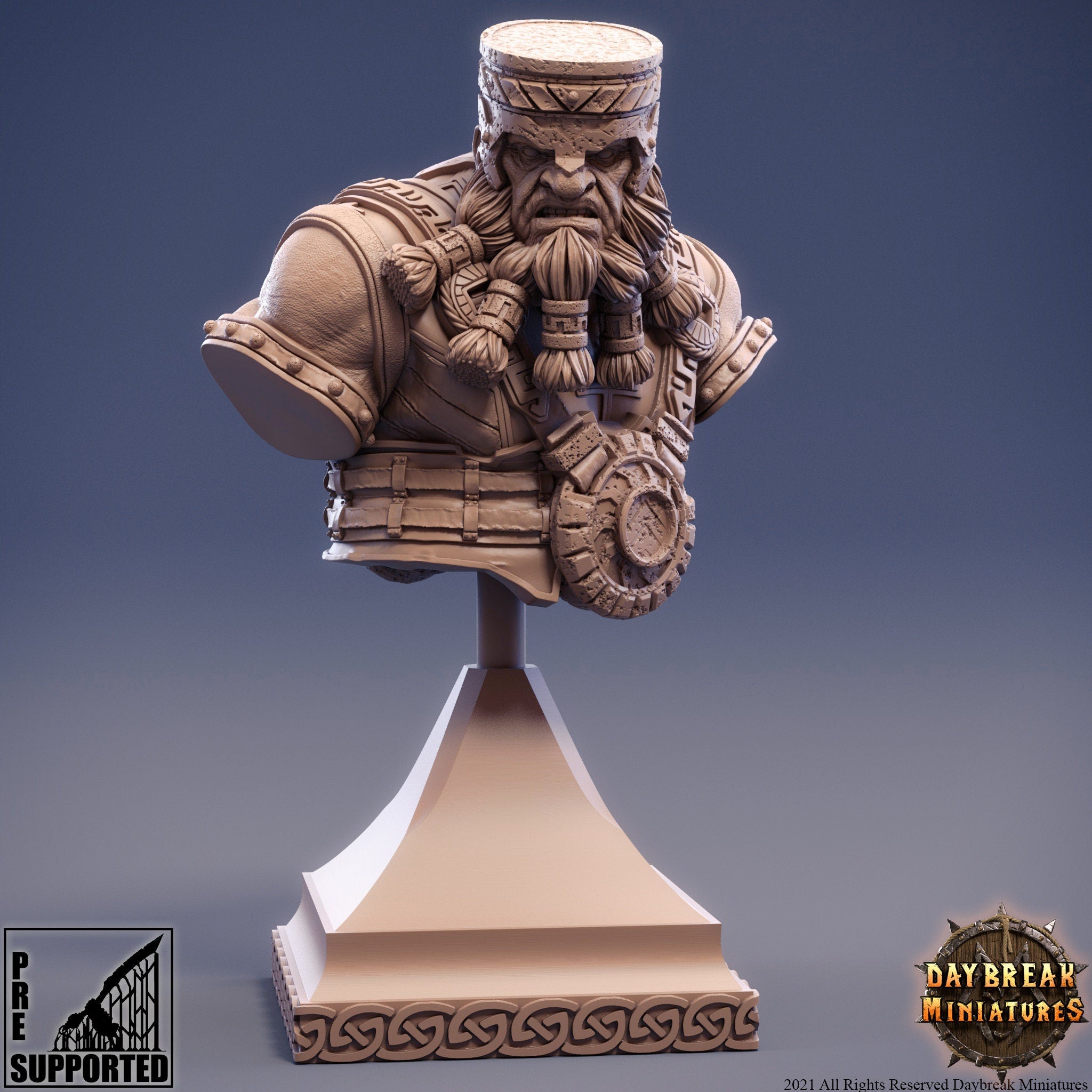 Zsagatai the Blue Blizzard - BUST, quest for glory, DayBreak Miniatures, for Wargames, Dungeons & Dragons TTRPG