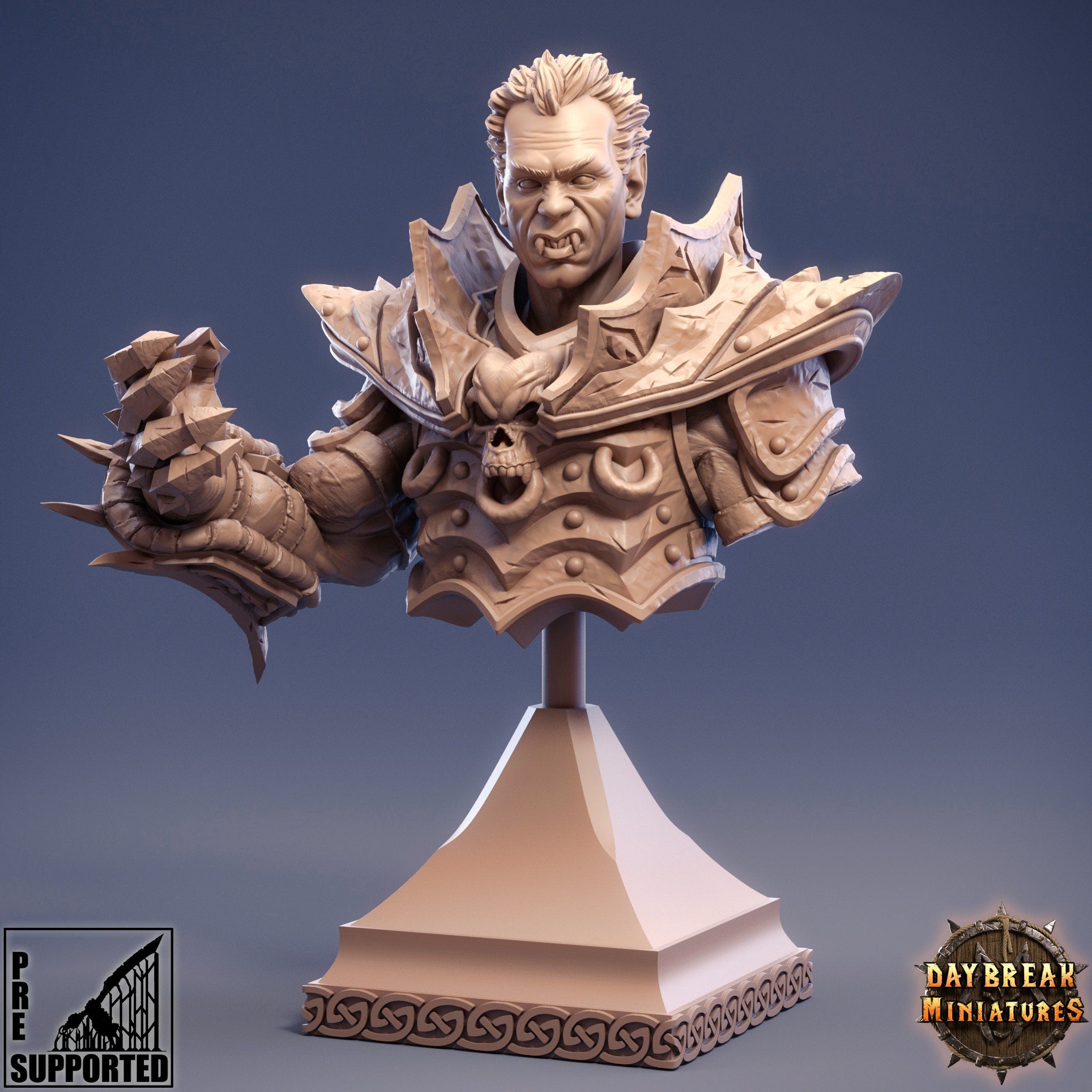 Zsagatai the Blue Blizzard - BUST, quest for glory, DayBreak Miniatures, for Wargames, Dungeons & Dragons TTRPG